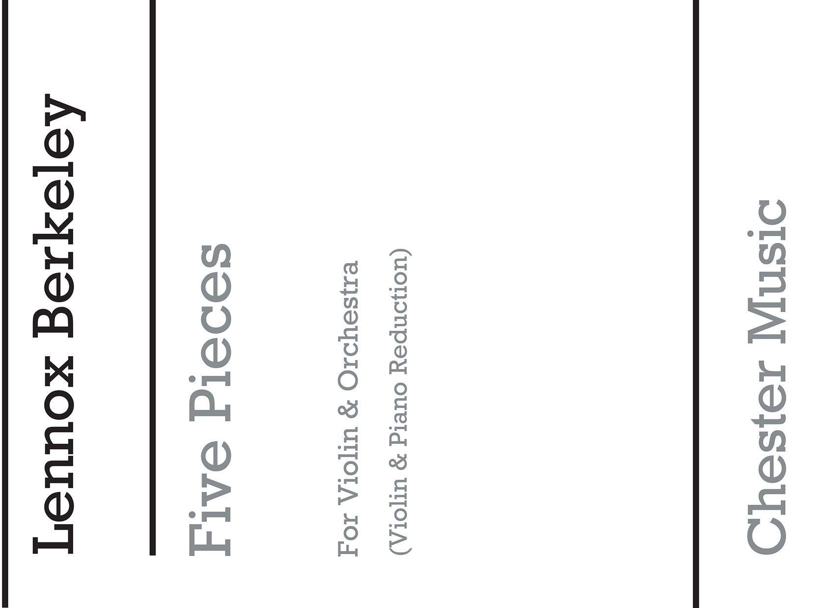 Five Pieces Op.56 de Lennox Berkeley, Livre pour violon et Piano