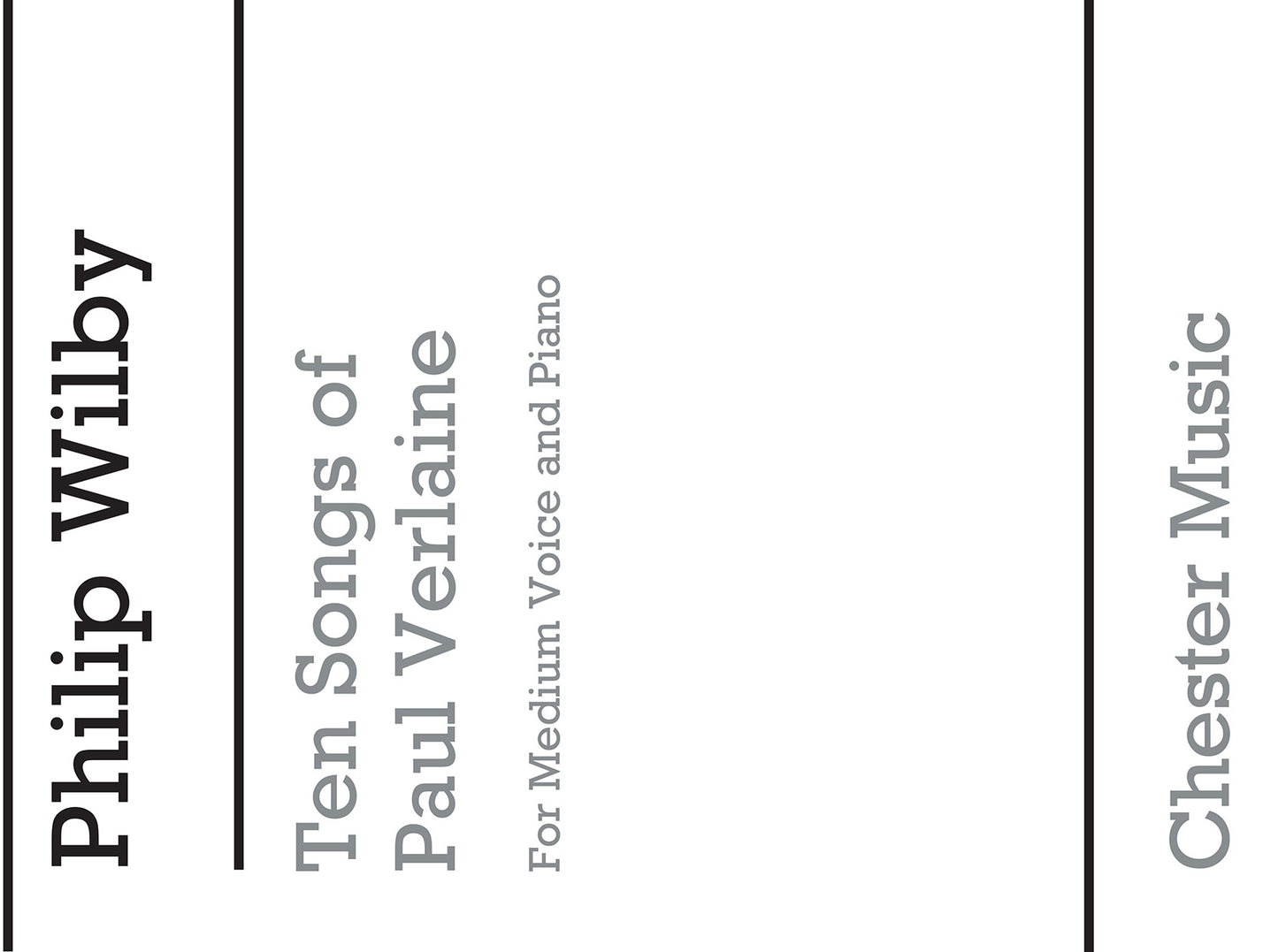 Ten Songs Of Paul Verlaine de Philip Wilby, Livre pour voix moyenne et Piano