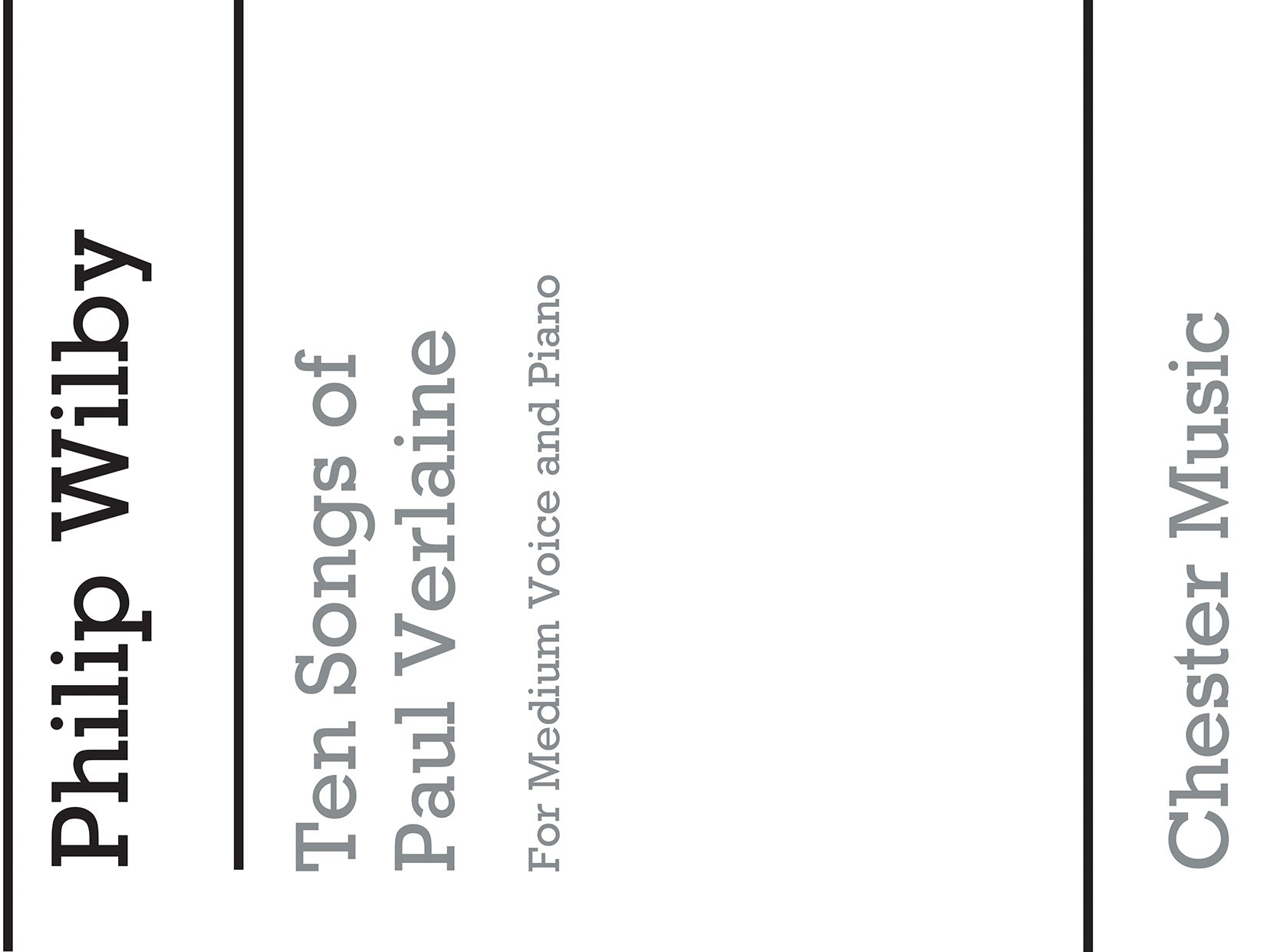 Ten Songs Of Paul Verlaine de Philip Wilby, Livre pour voix moyenne et Piano