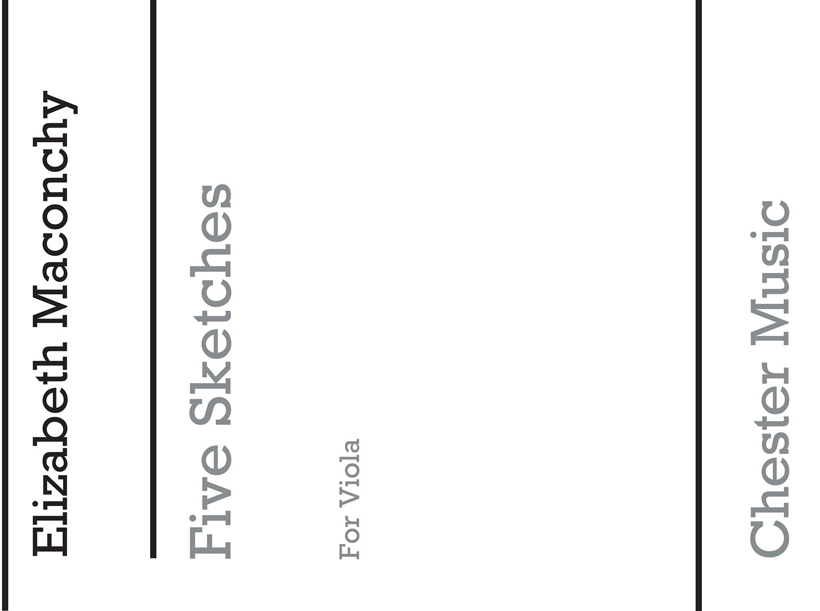 5 Sketches For Viola Solo de Elizabeth Maconchy, Livre pour alto et Piano