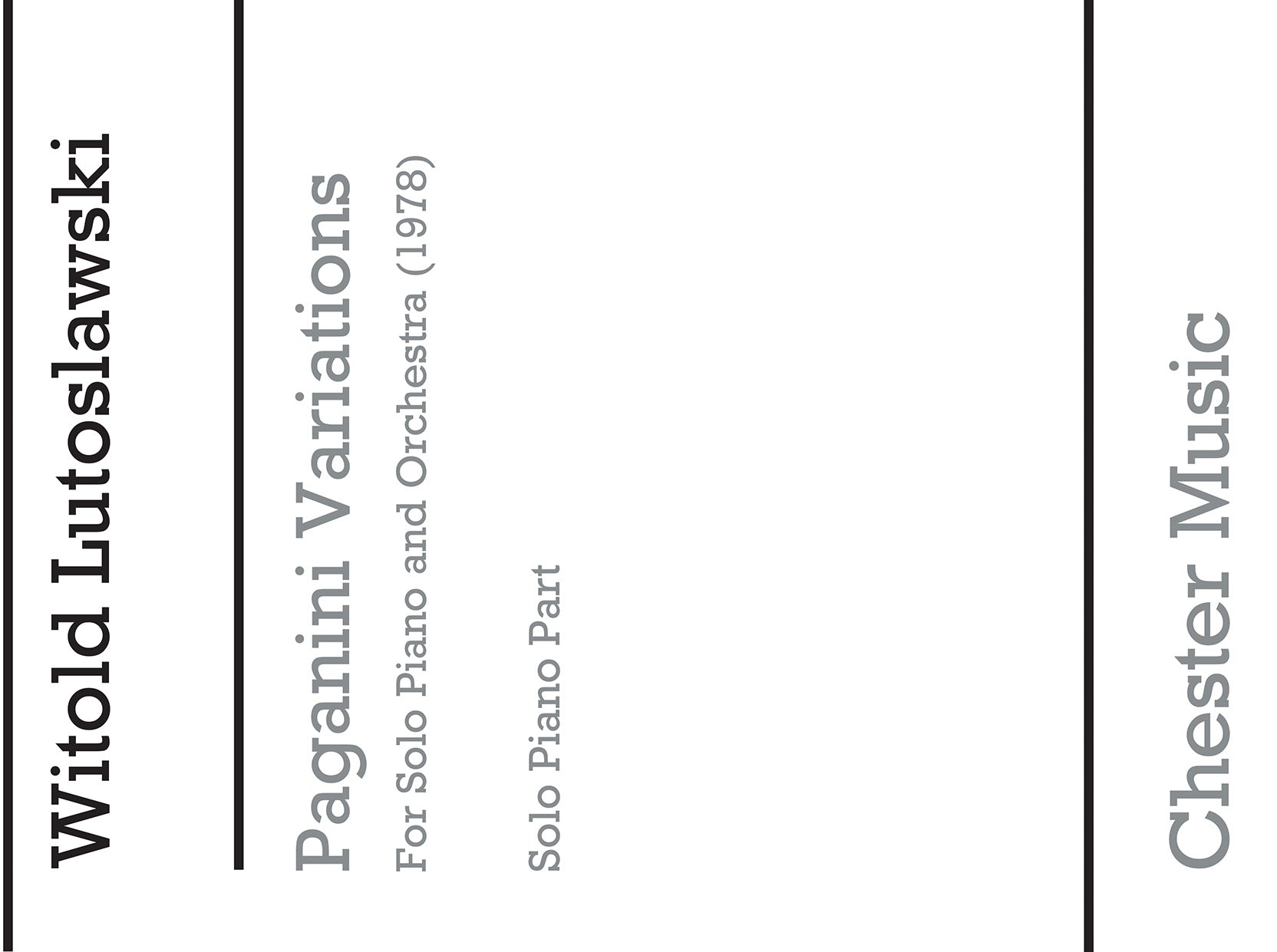 Variations For Solo Piano And Orchestra de Witold Lutoslawski, Livre pour piano