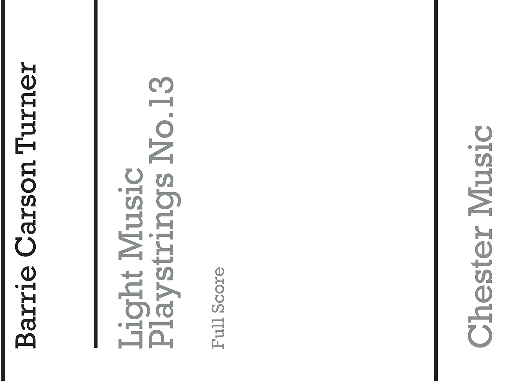 Playstrings Easy No.13 Light Music, Partition pour orchestre