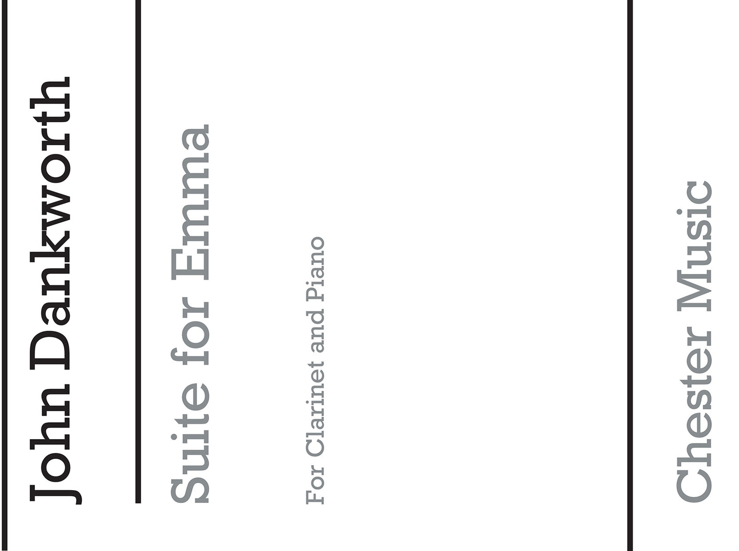 Suite For Emma for Clarinet and Piano de John Dankworth, Livre pour clarinette et Piano