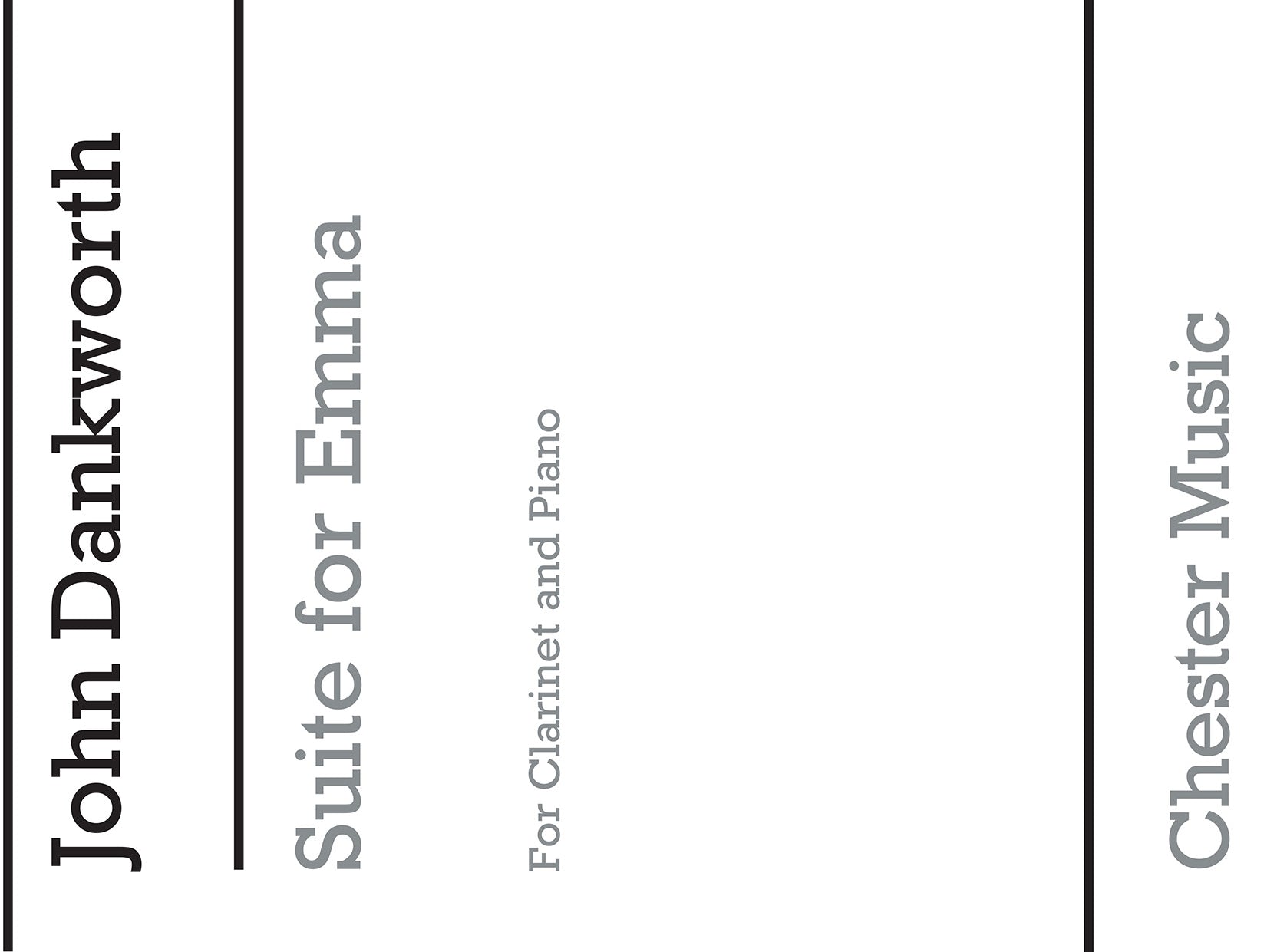 Suite For Emma for Clarinet and Piano de John Dankworth, Livre pour clarinette et Piano