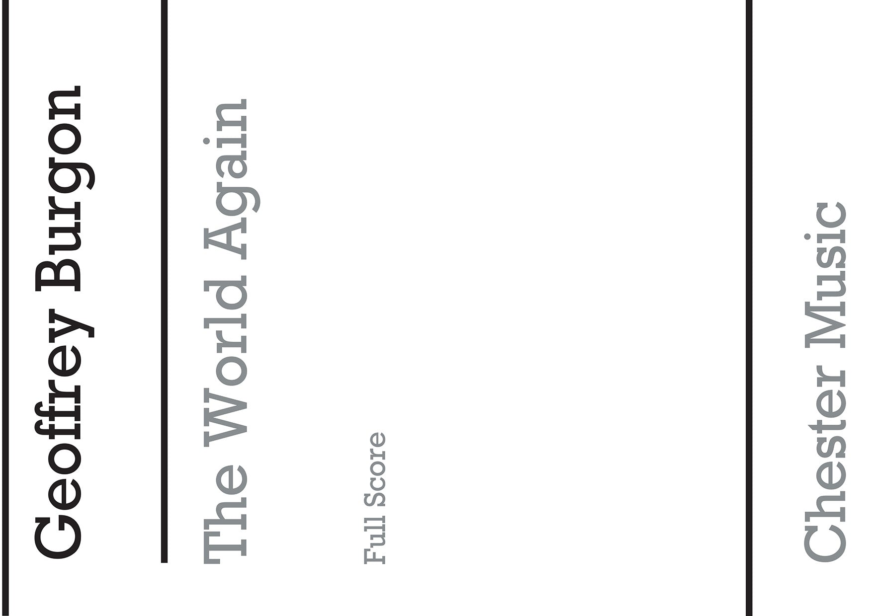 The World Again de Geoffrey Burgon, Partition pour orchestre et Voix de soprano