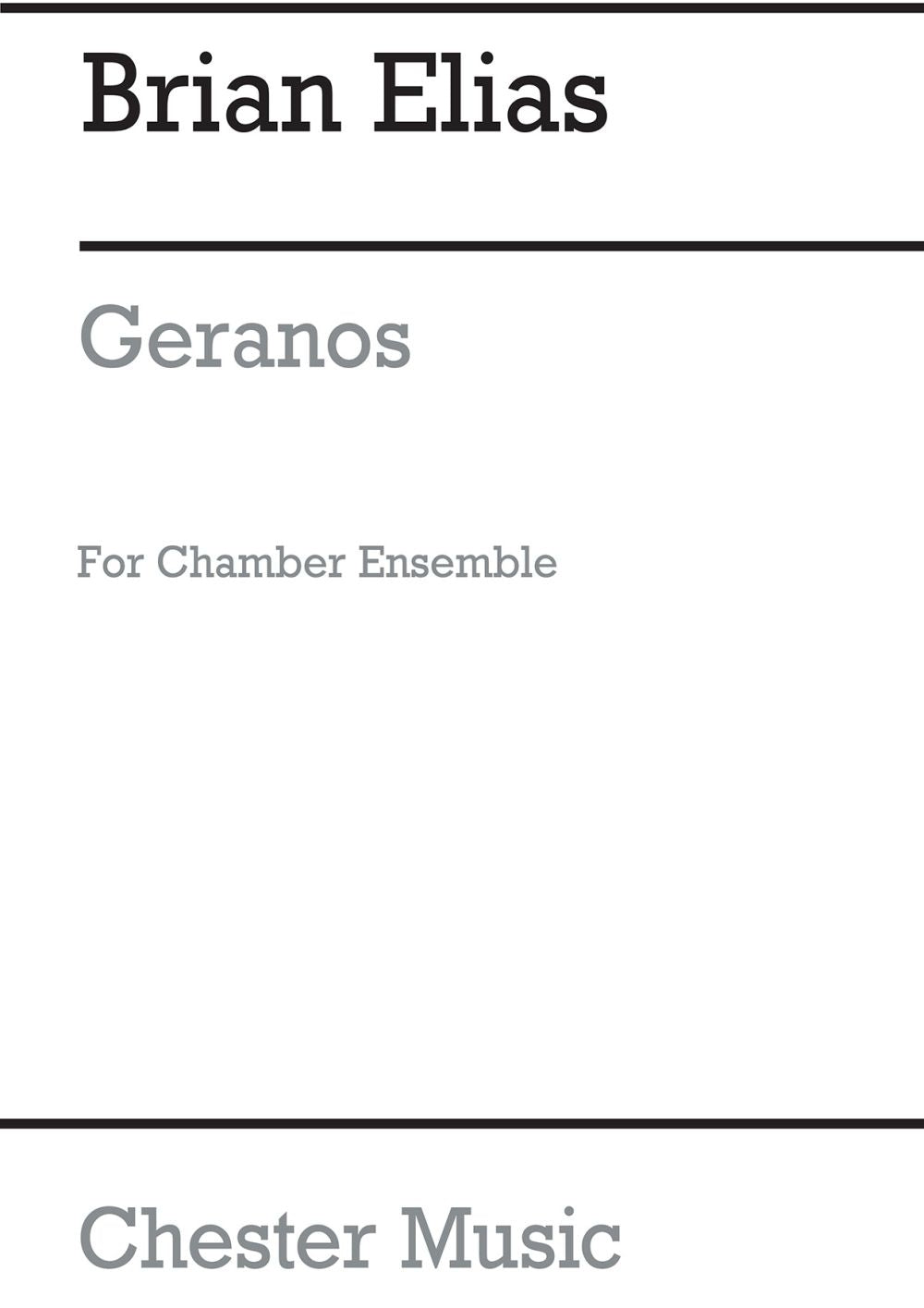 Geranos de Brian Elias, Livre pour orchestre