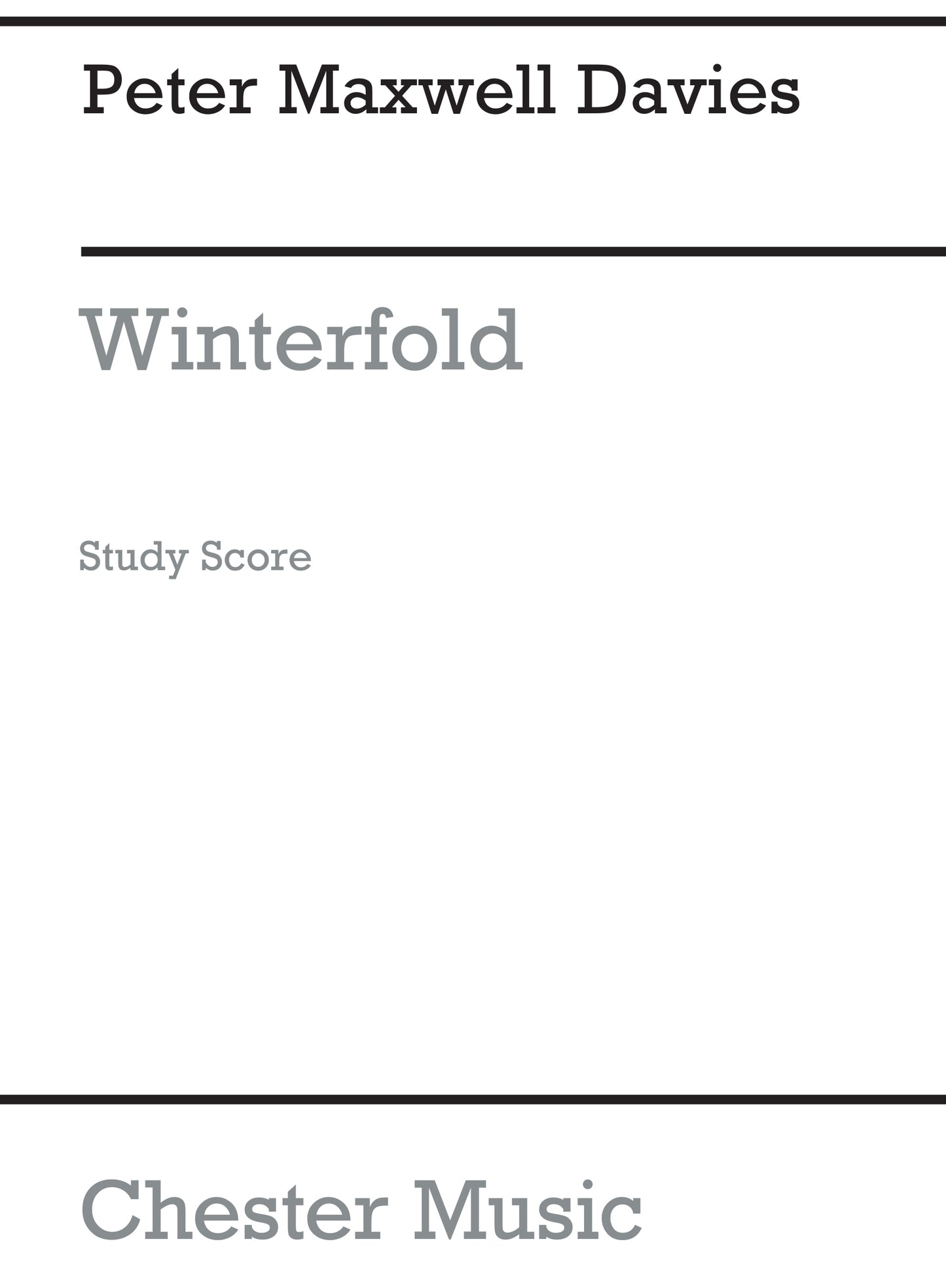 Winterfold de Peter Maxwell Davies, Livre pour mezzo-soprano et Ensemble