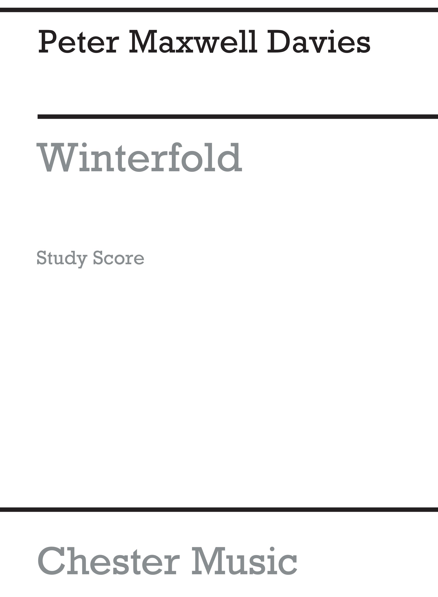 Winterfold de Peter Maxwell Davies, Livre pour mezzo-soprano et Ensemble