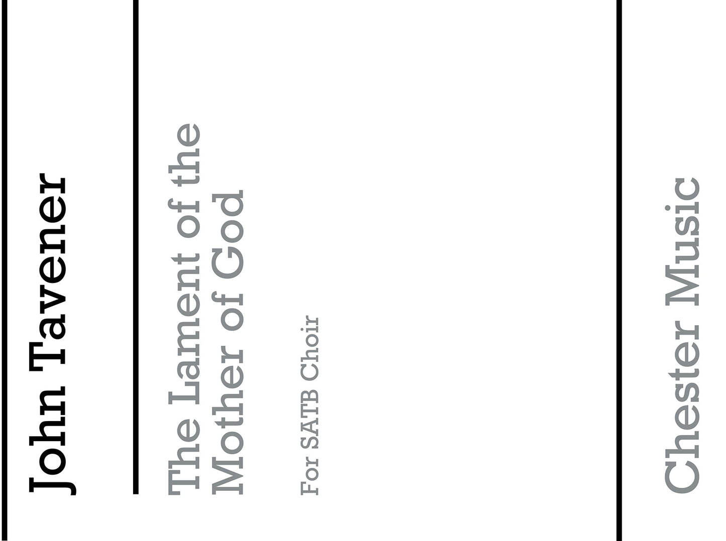 The Lament Of The Mother Of God de John Tavener, Partition chorale pour voix de soprano et SATB