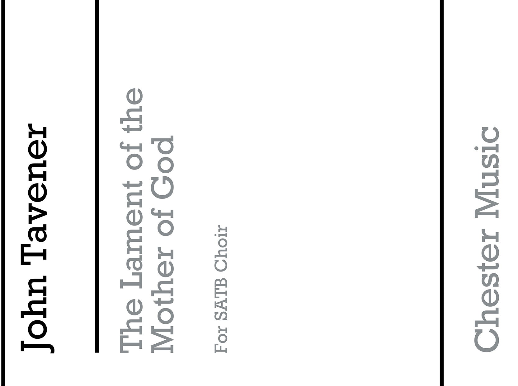 The Lament Of The Mother Of God de John Tavener, Partition chorale pour voix de soprano et SATB