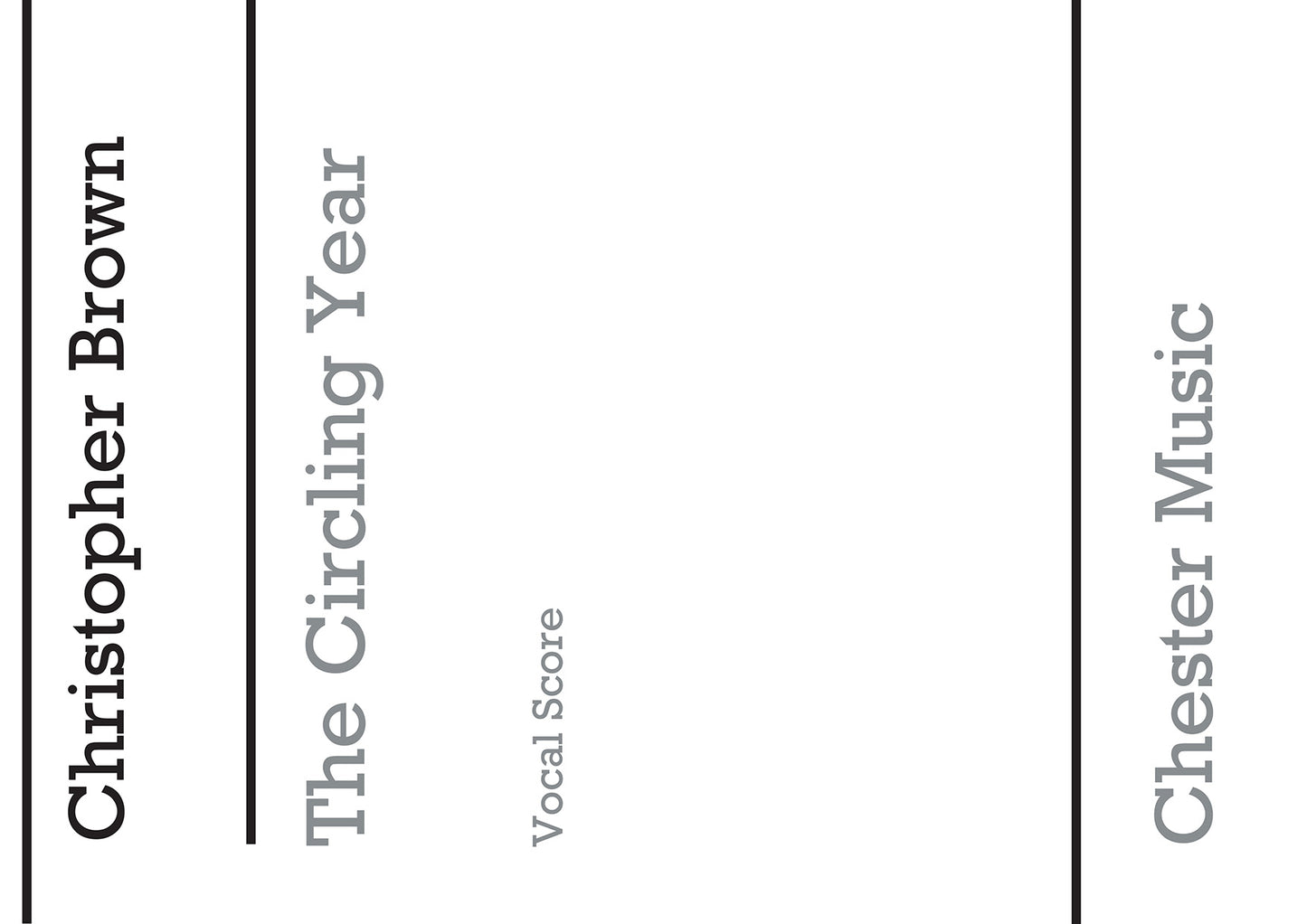 The Circling Year de Christopher Brown, Livre pour sATB et Piano