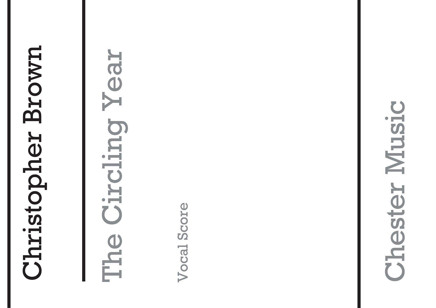The Circling Year de Christopher Brown, Livre pour sATB et Piano