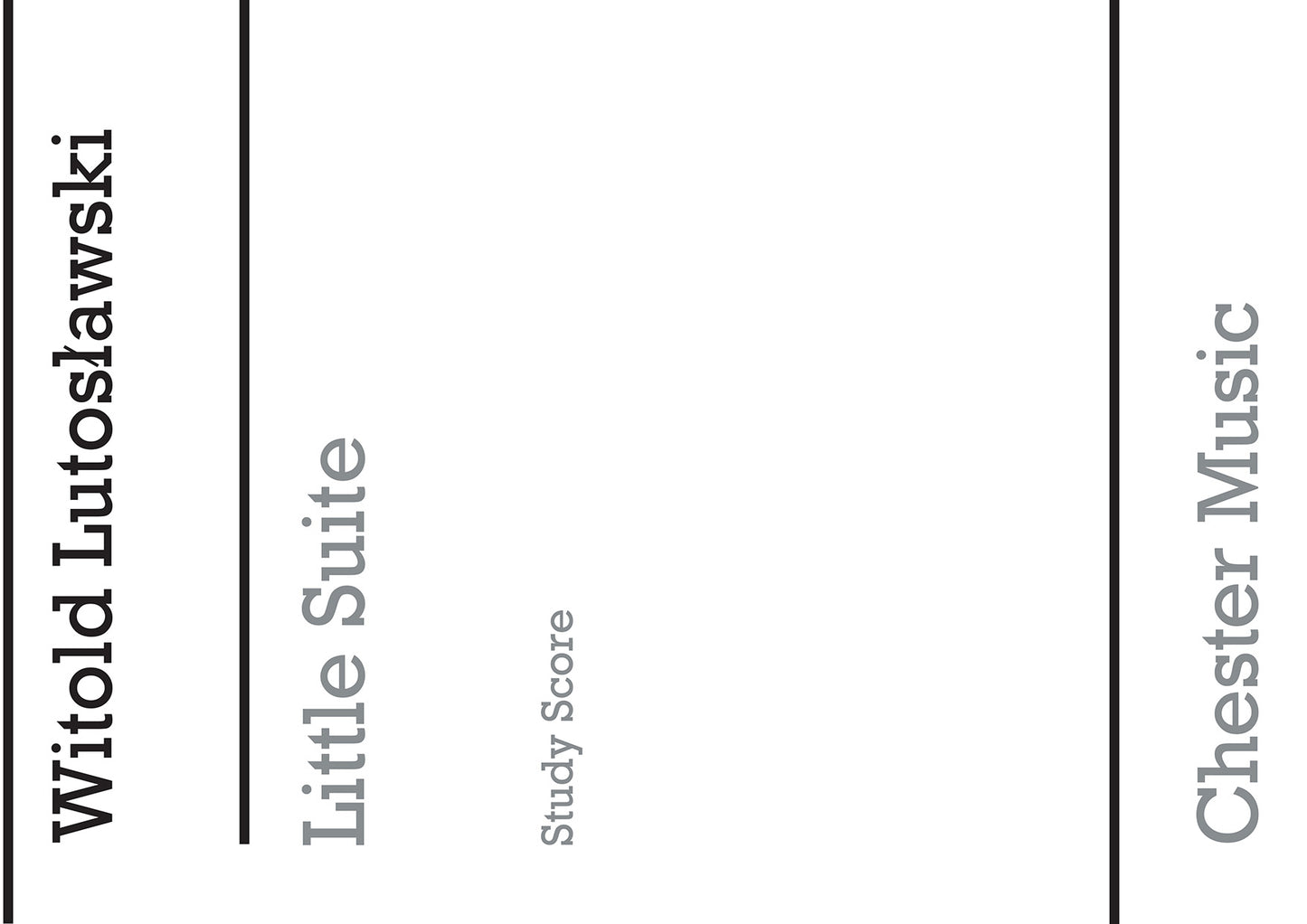 Little Suite (For Symphony Orchestra) de Witold Lutoslawski, Partition d'étude pour orchestre