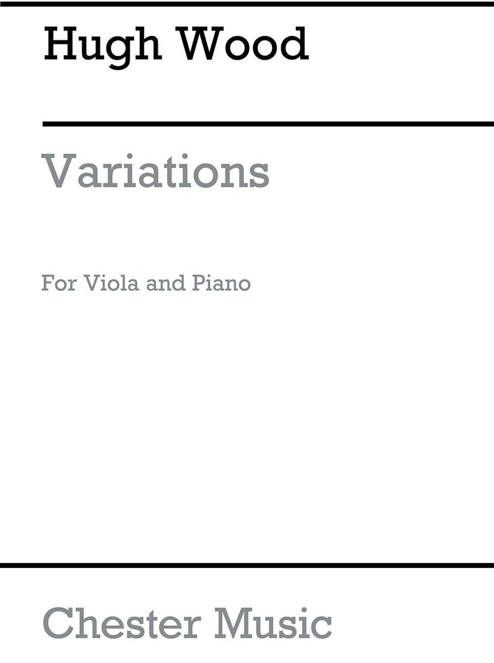 Variations Op. 1 de Hugh Wood, Livre pour alto et Piano