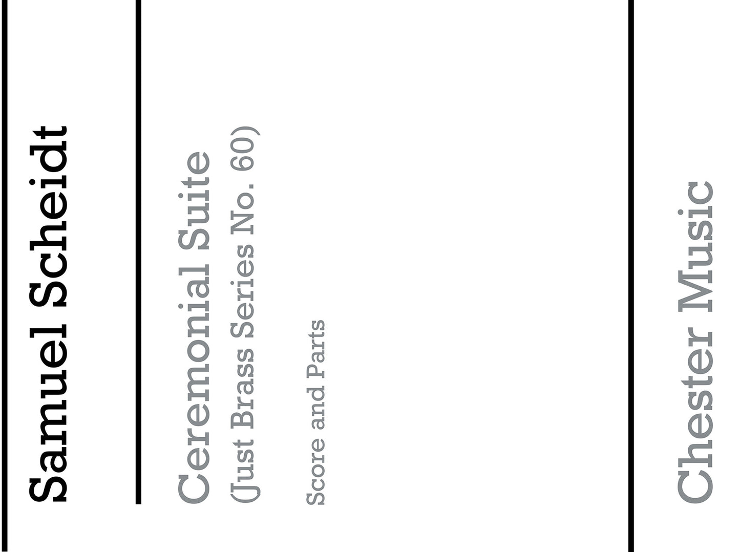 Ceremonial Suite de Samuel Scheidt, Partition + parties pour quintette de cuivres
