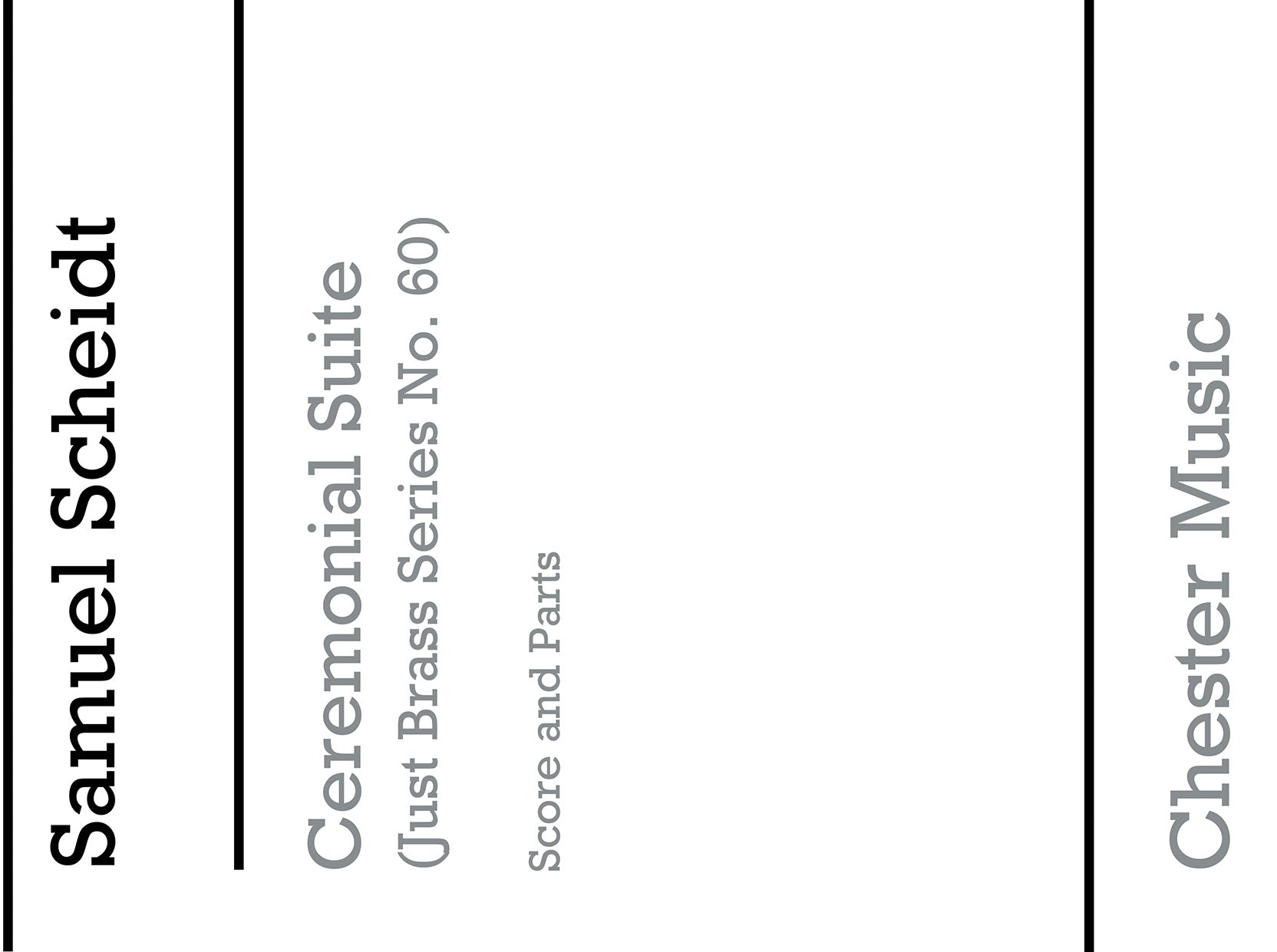 Ceremonial Suite de Samuel Scheidt, Partition + parties pour quintette de cuivres