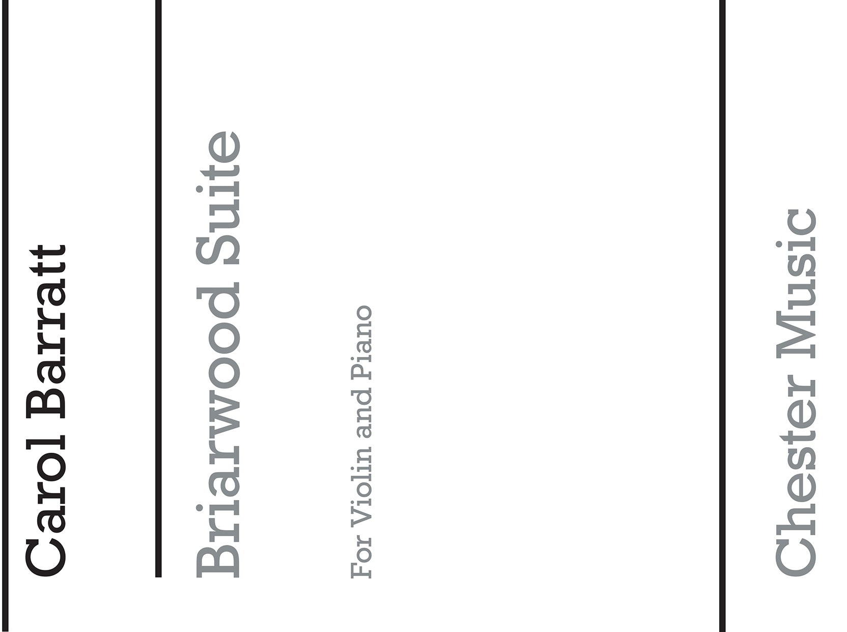 Briarwood Suite, Livre pour violon et Piano