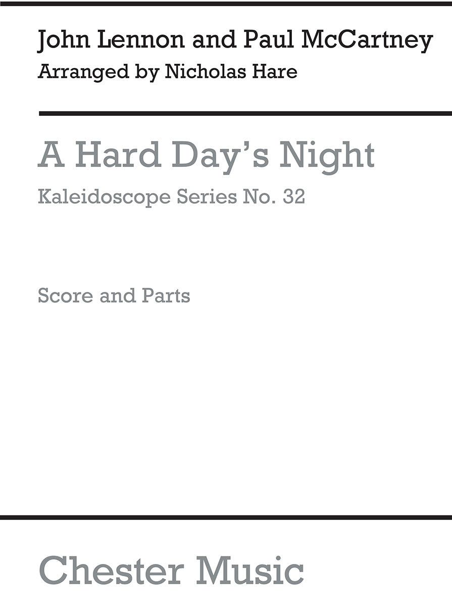 Kaleidoscope: A Hard Day's Night de Nicholas Hare, Partition + parties pour ensemble flexible à 7 voix