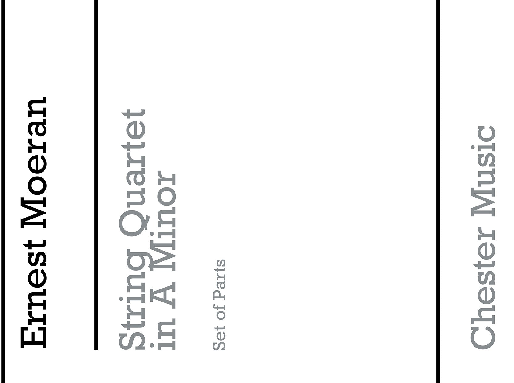 String Quartet In A Minor (Parts) de E.J Morean, Livre pour quatuor à cordes