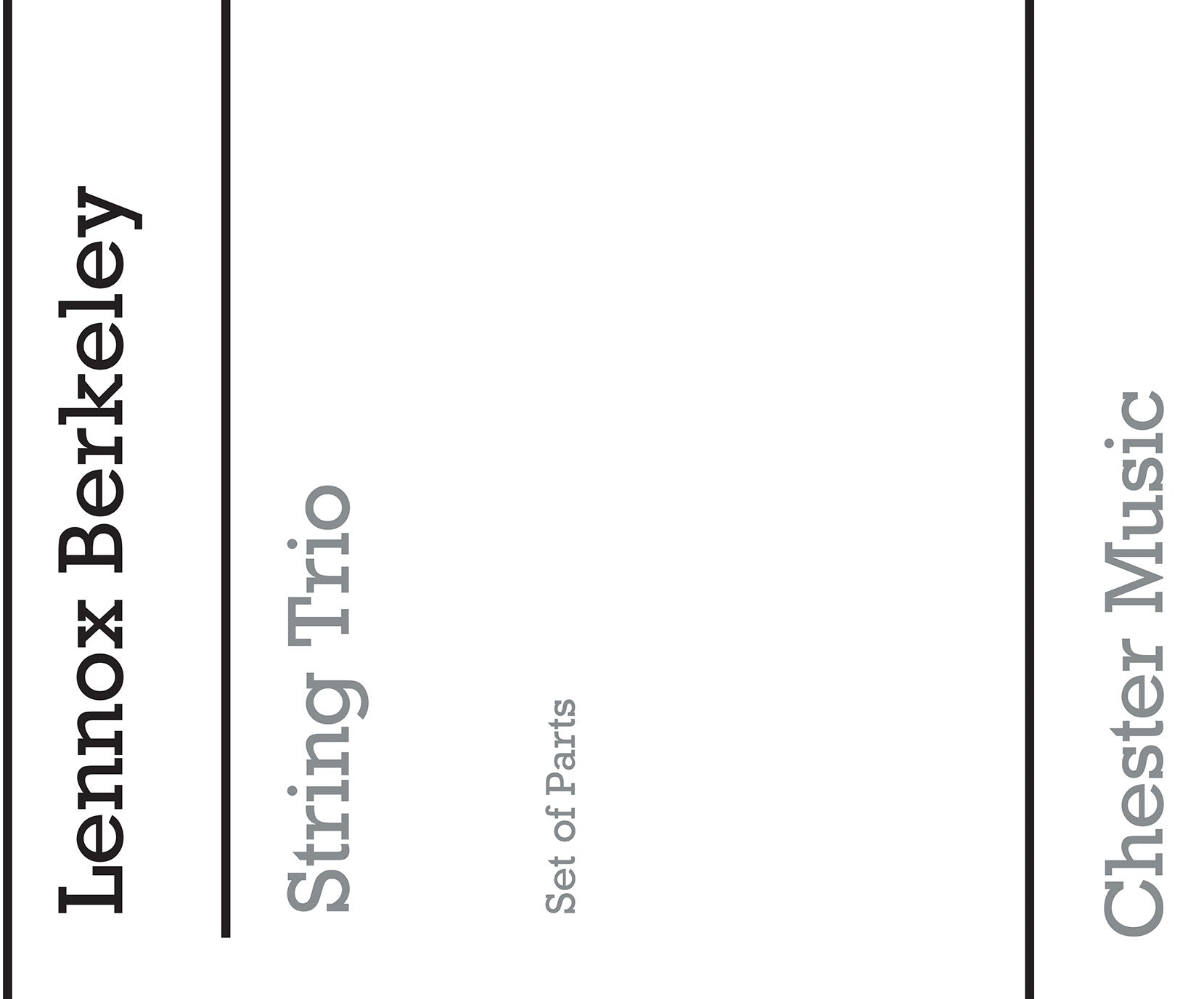 String Trio Op. 19 (Parts) de Lennox Berkeley, Livre pour instruments à cordes