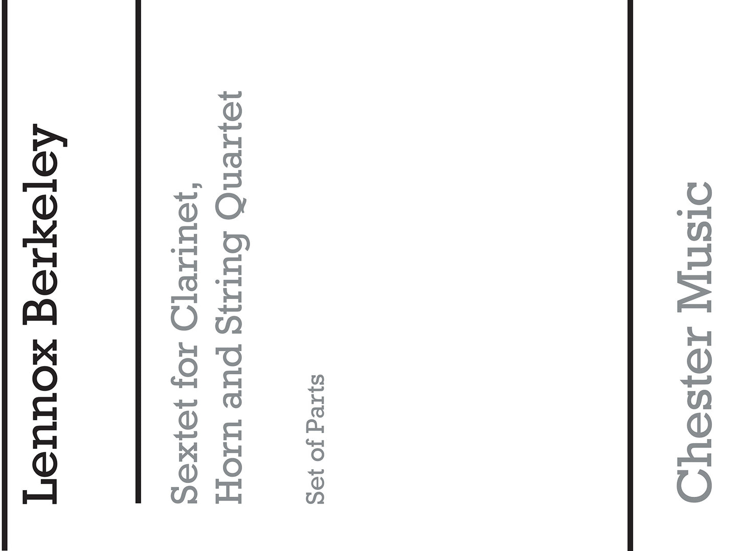 Sextet Op. 47 (Parts) de Lennox Berkeley, Livre pour clarinette et Cor et Quatuor à cordes