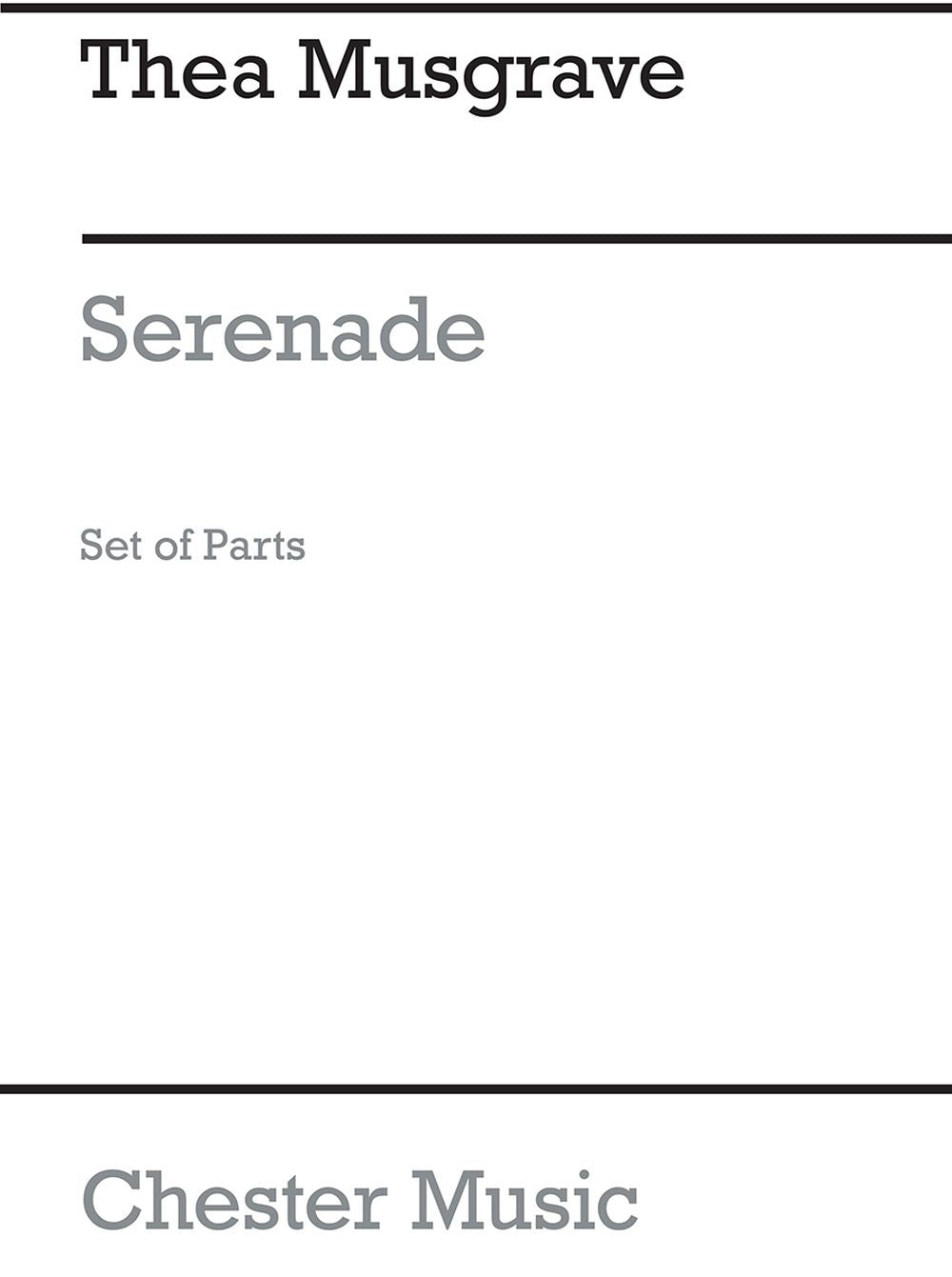 Serenade (Parts) de Thea Musgrave, Livre pour instruments à cordes et Wind Instruments