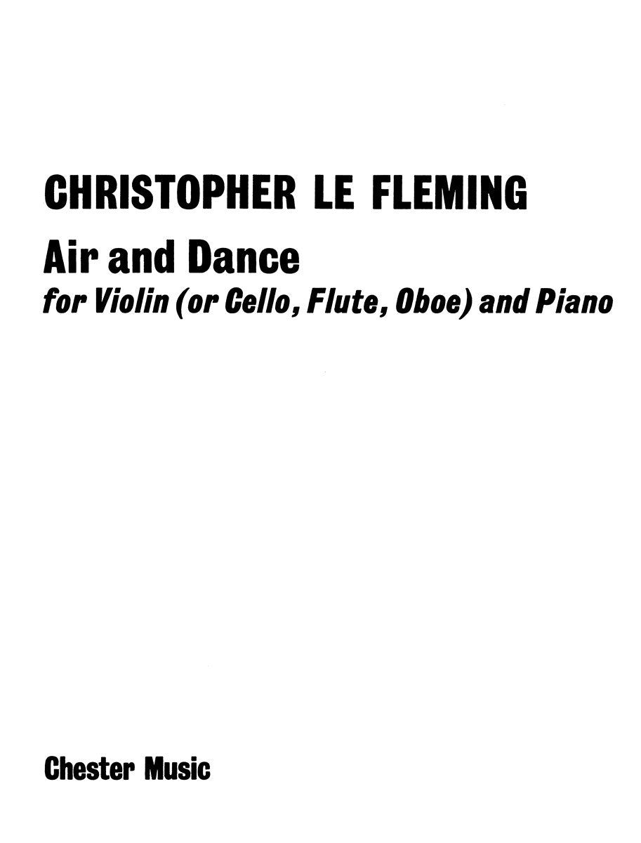 Air And Dance (Treble Clef) de Christopher Le Fleming, Livre pour flûte et Hautbois et Violon et Piano