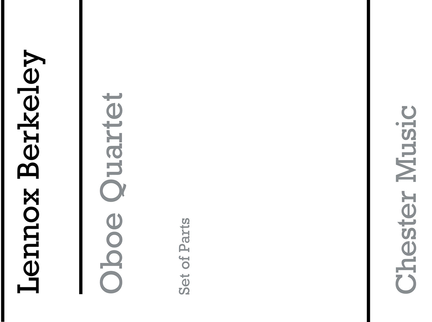 Oboe Quartet Op. 70 (Parts) de Lennox Berkeley, Livre pour hautbois et Violon et Alto et Violoncelle