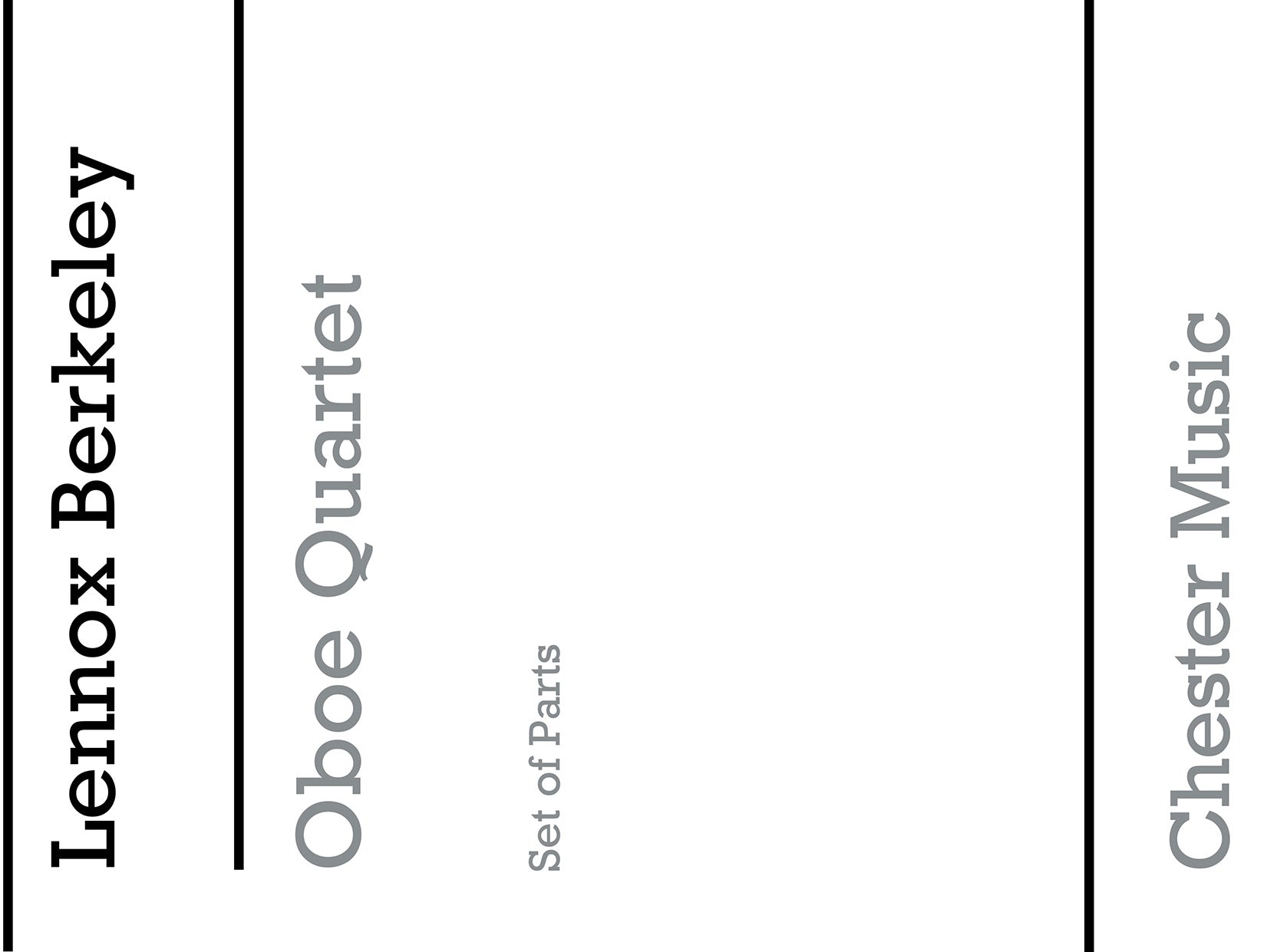 Oboe Quartet Op. 70 (Parts) de Lennox Berkeley, Livre pour hautbois et Violon et Alto et Violoncelle