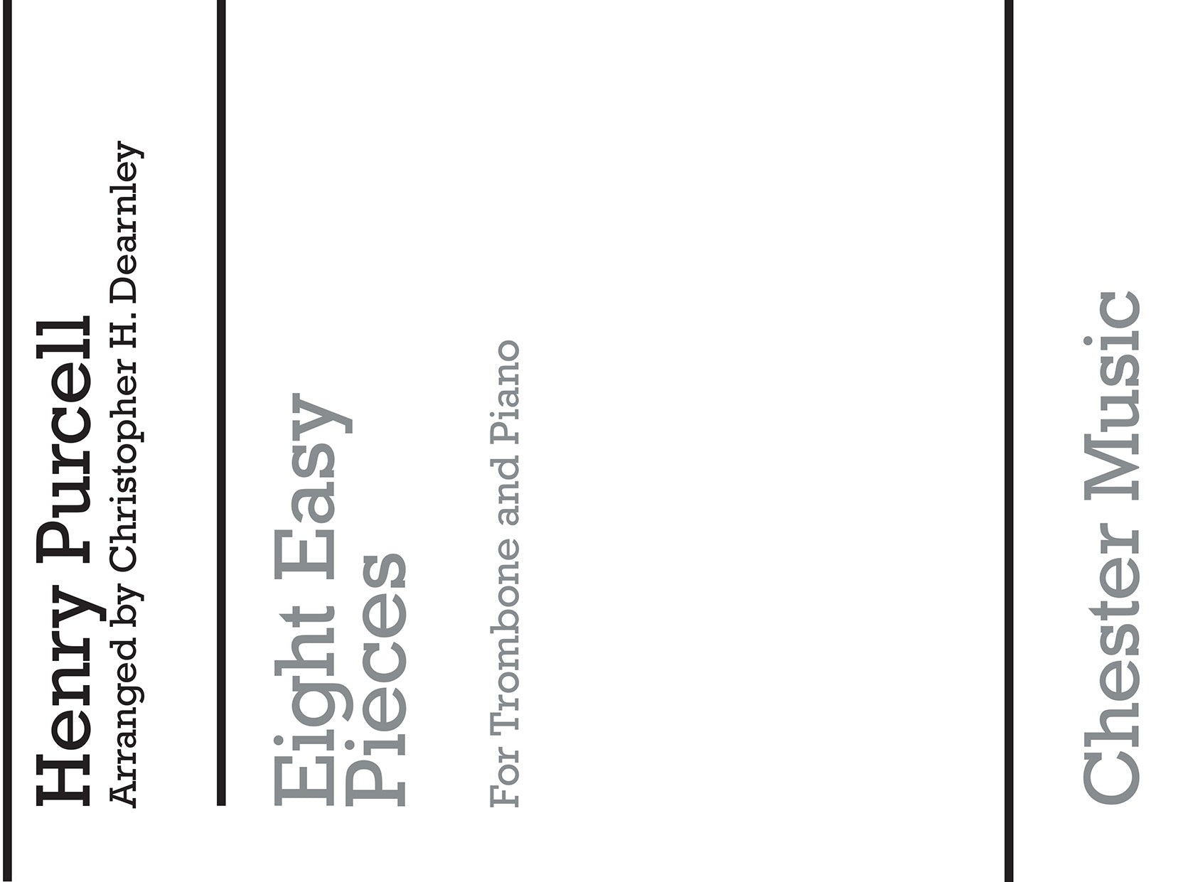 Eight Easy Pieces For Trombone And Piano de Henry Purcell, Livre pour trombone et Piano