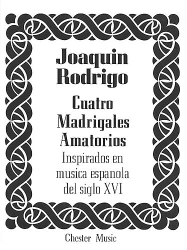 4 Madrigales Amatorios de Joaquín Rodrigo, Livre pour voix moyenne et Piano