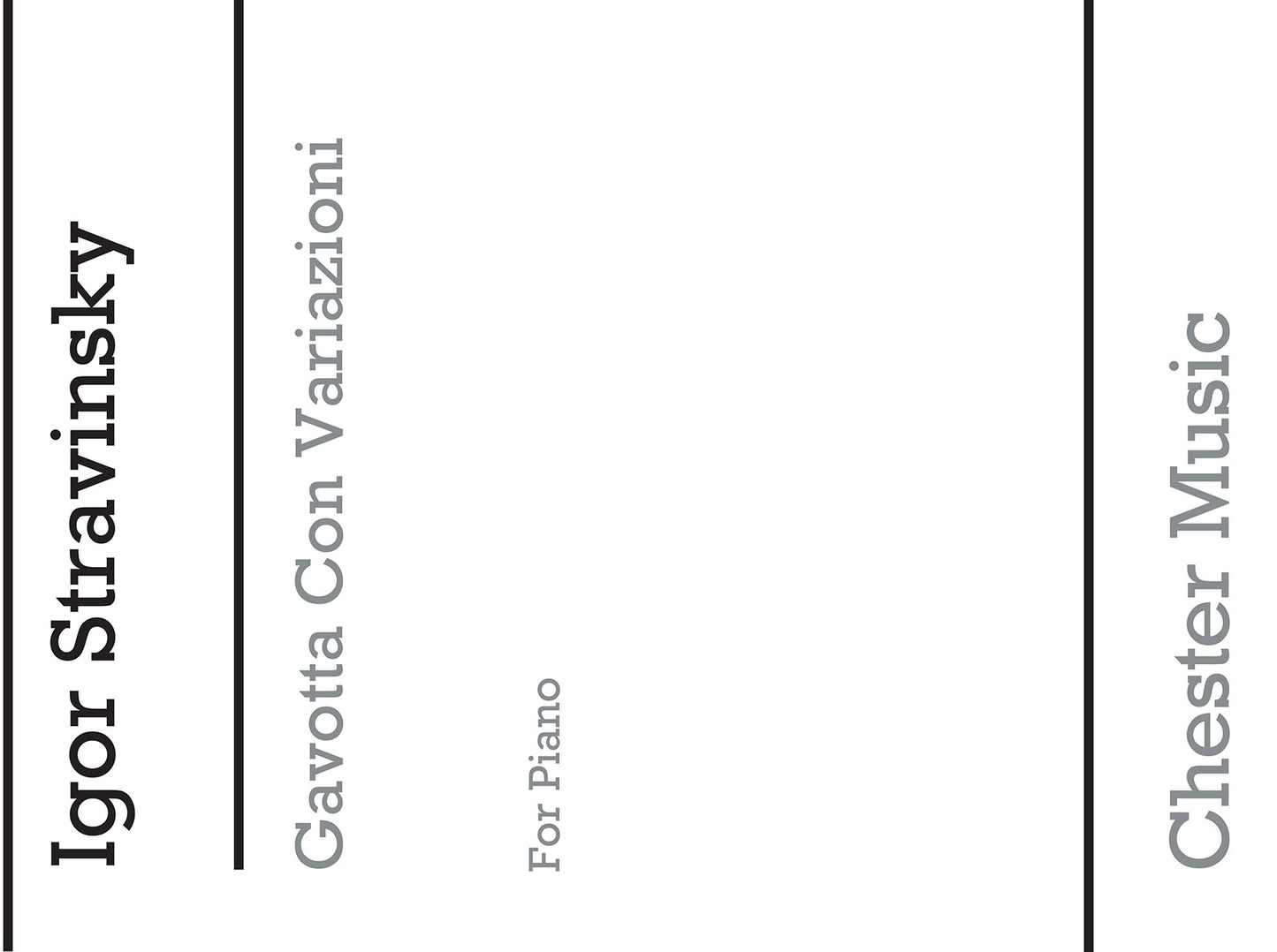 Gavotta Con Variazioni From Pulcinella for Piano de Igor Stravinsky, Livre pour piano