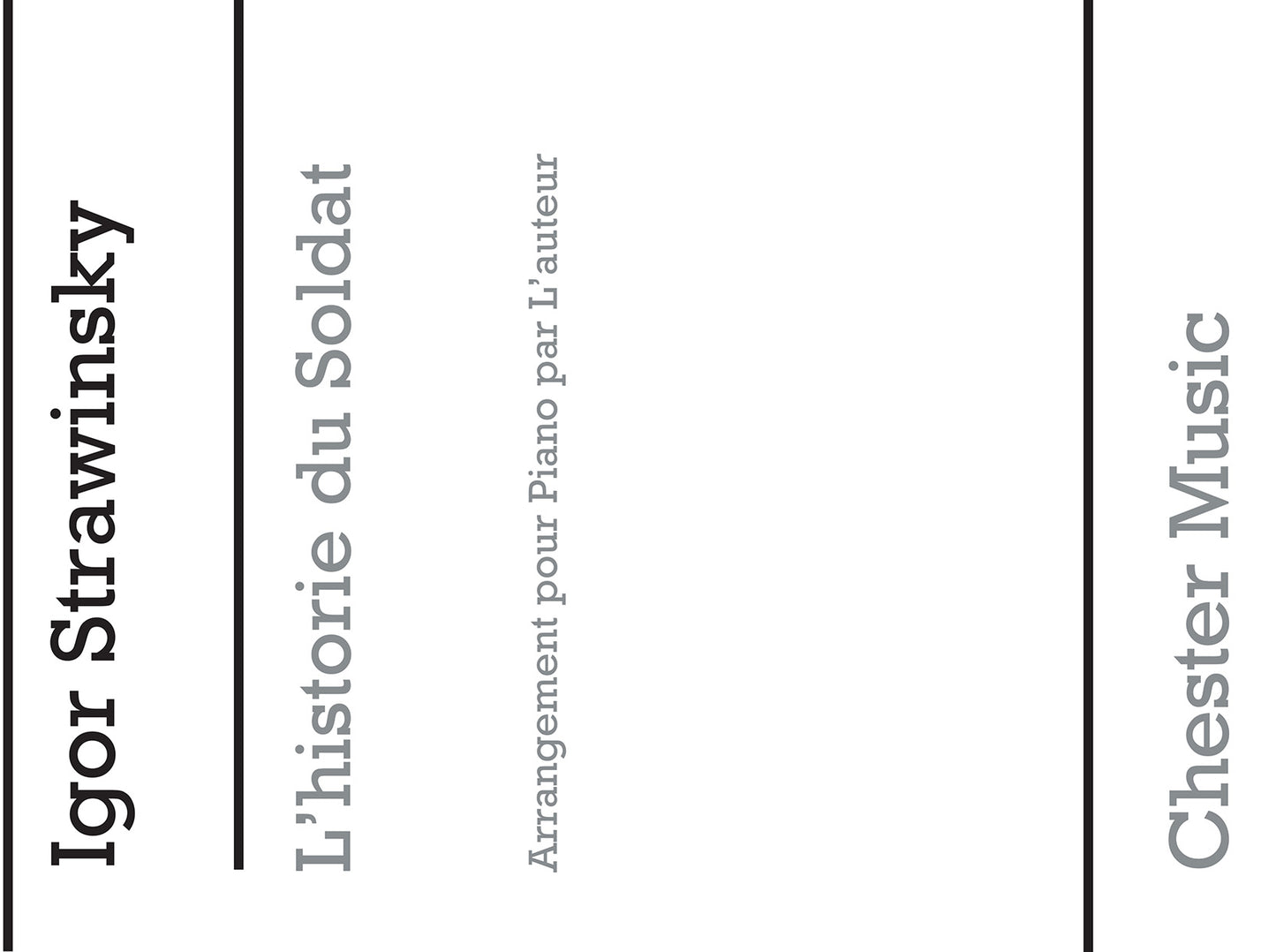 Historie Du Soldat for Piano de Igor Stravinsky, Livre pour piano