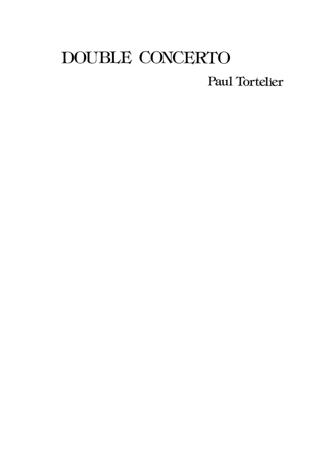 Double Concerto (Two Violin Parts) de Paul Tortelier, Livre pour violon