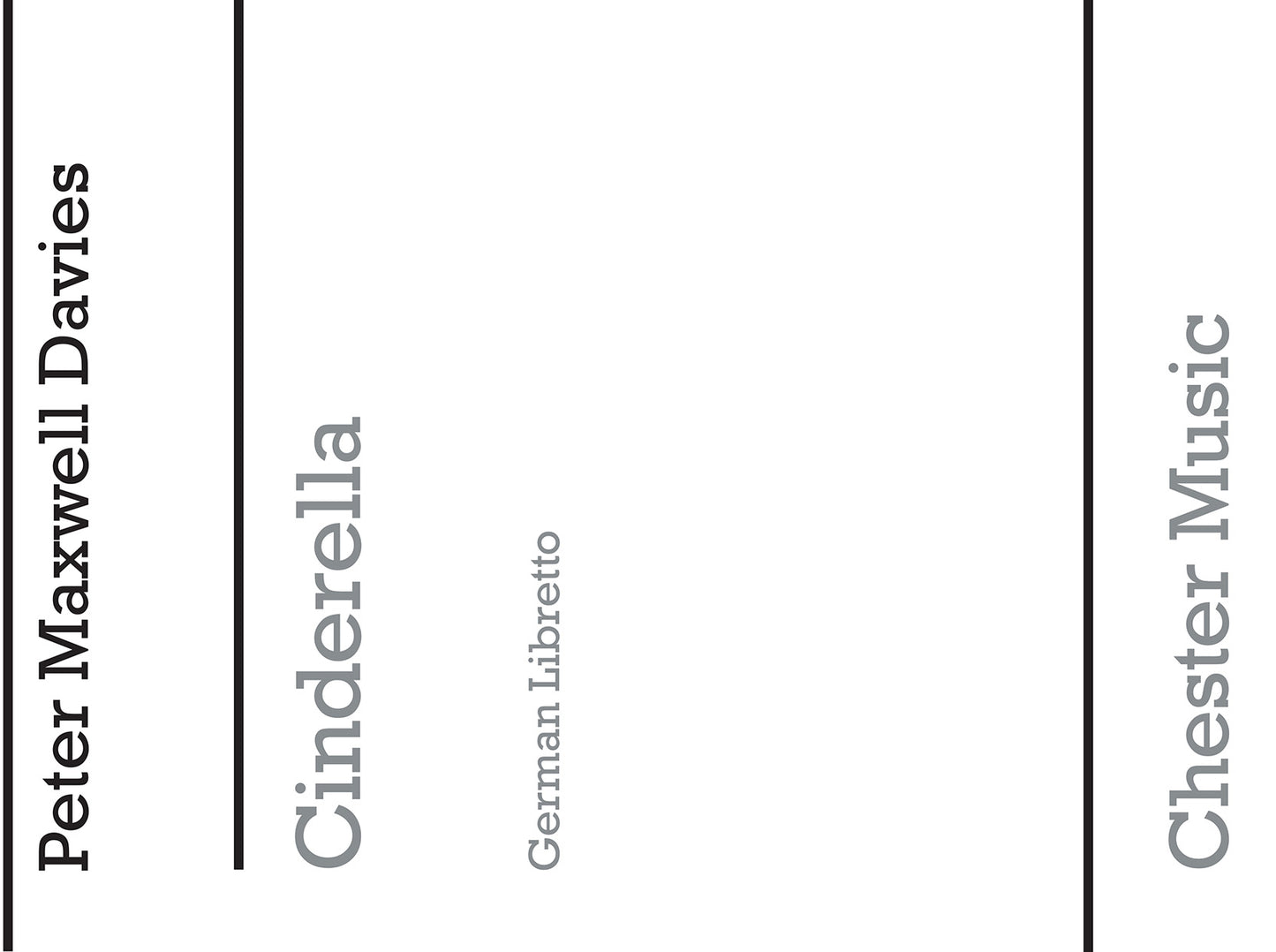 Cinderella (German Libretto) de Peter Maxwell Davies, Livre pour opéra