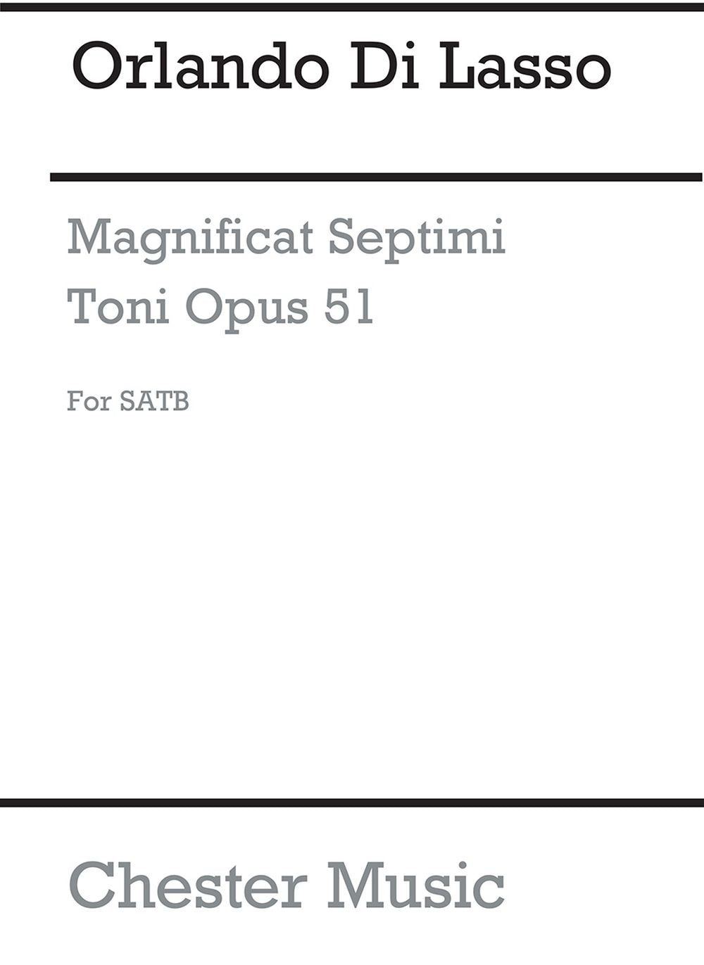 Magnificat Septimi Toni (Collins de Orlando di Lasso, Partition chorale pour sATB