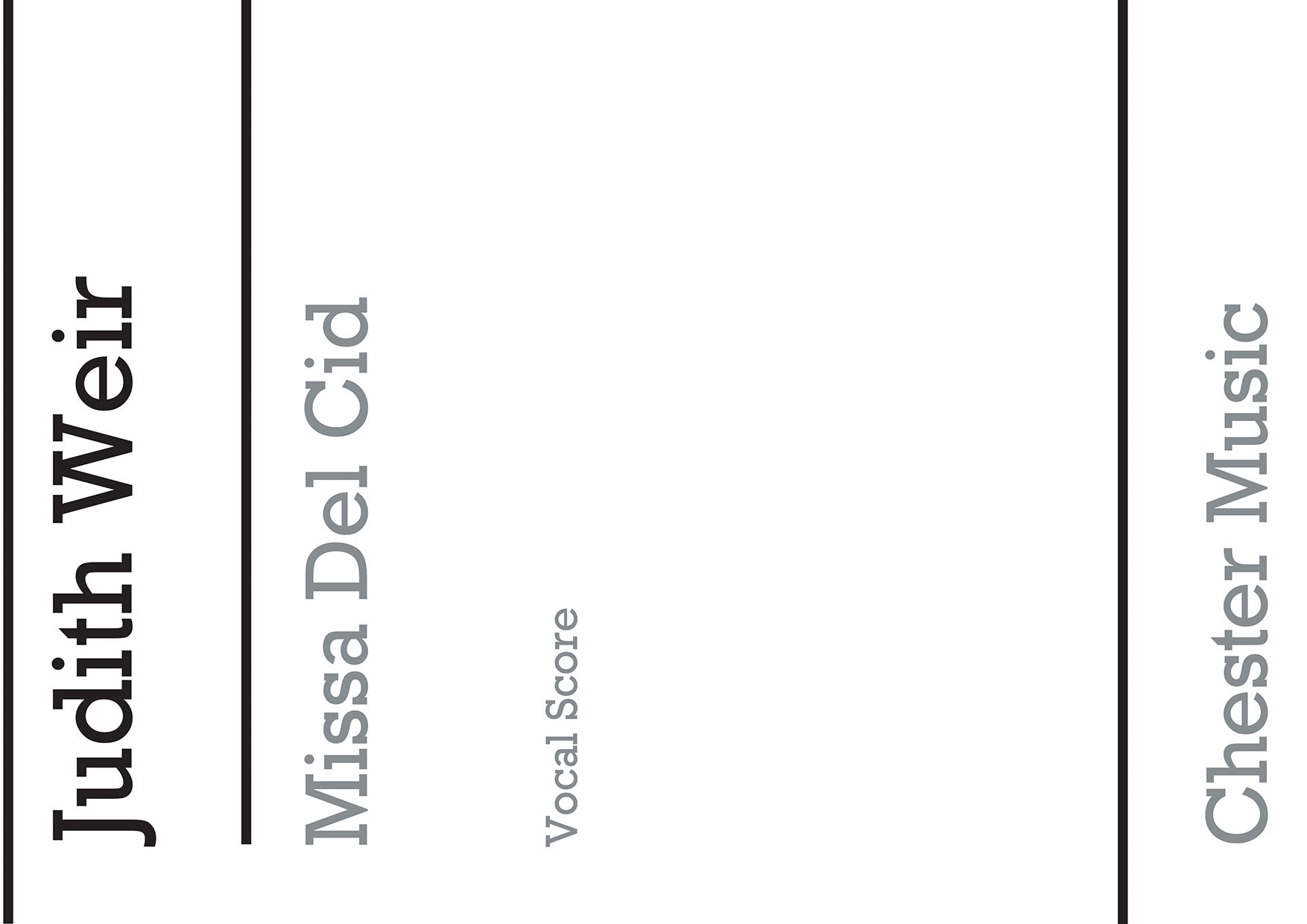 Missa Del Cid For Speaker And Chorus de Judith Weir, Livre pour sATB