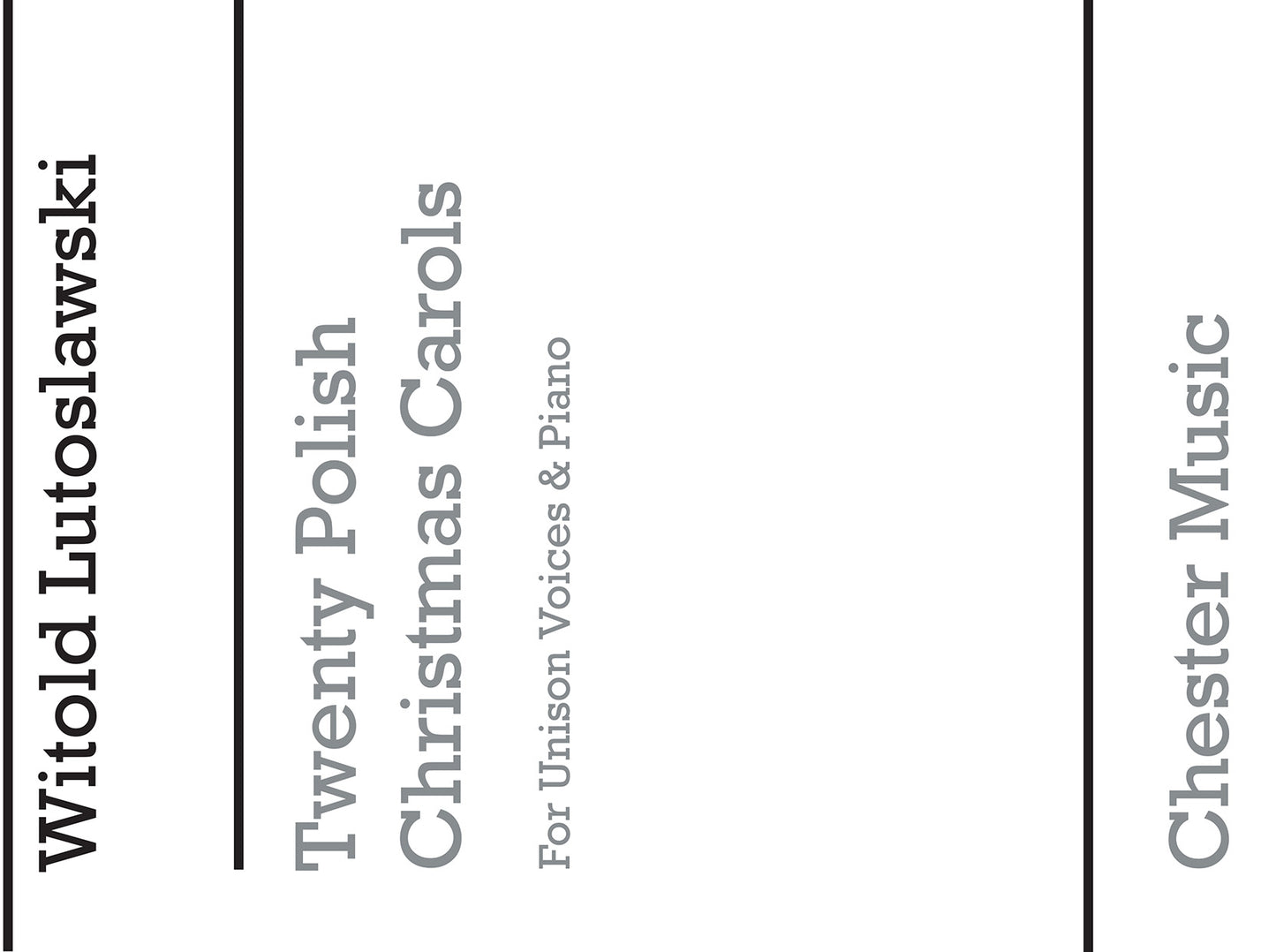 Twenty Polish Christmas Carols de Witold Lutoslawski, Livre pour unison Choir and Piano