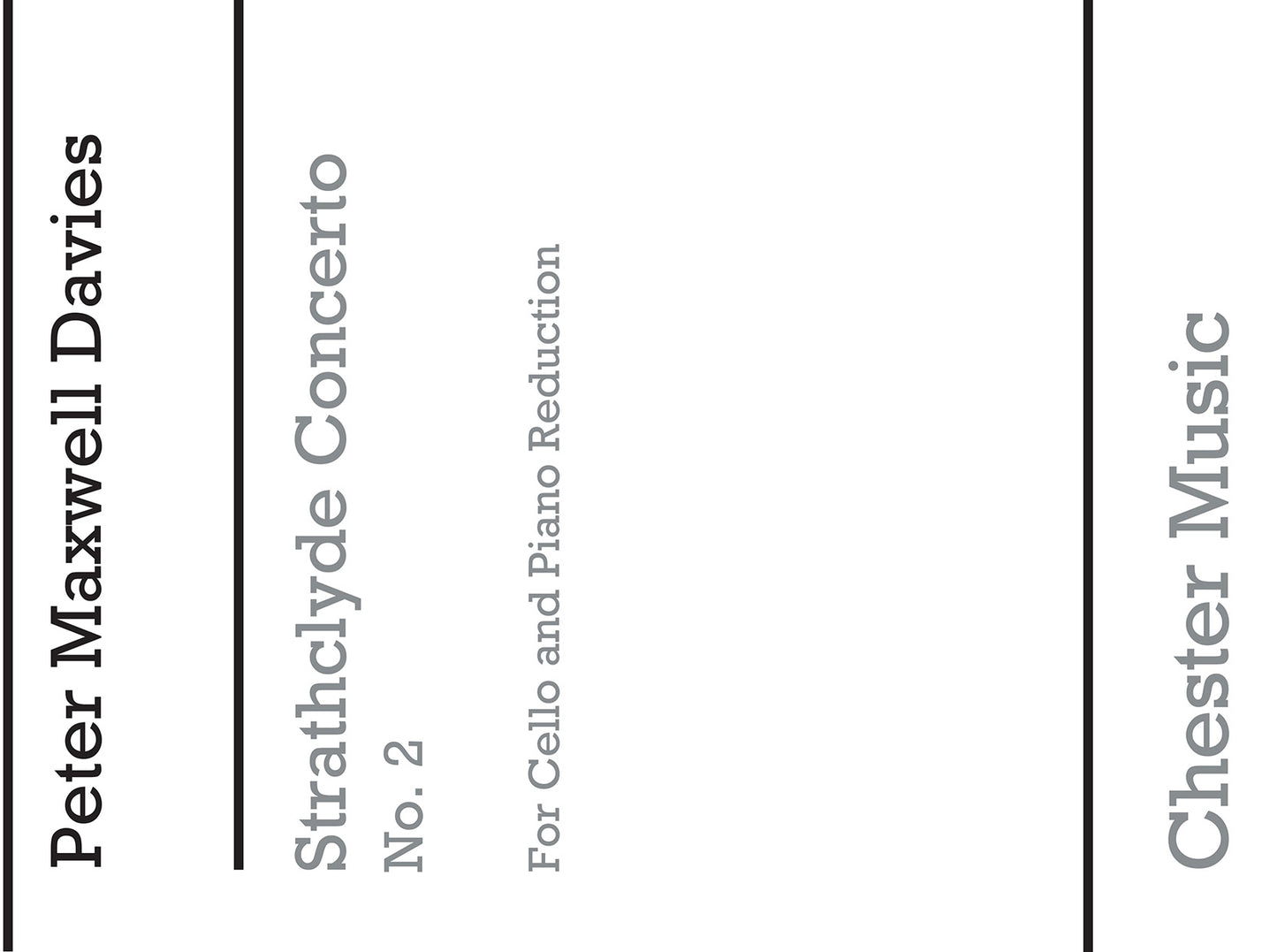 Strathclyde Concerto No. 2 de Peter Maxwell Davies, Livre pour violoncelle et Piano