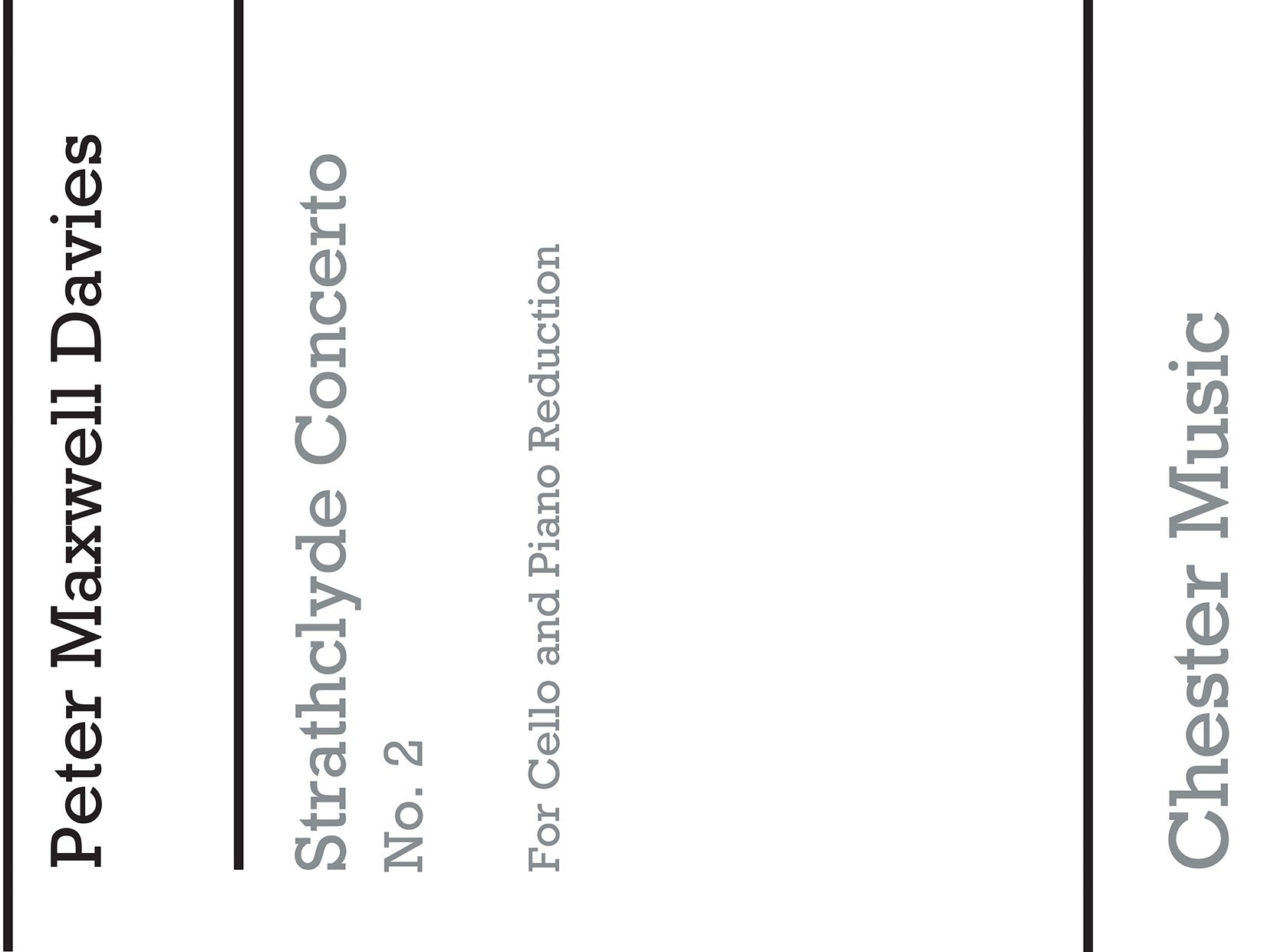 Strathclyde Concerto No. 2 de Peter Maxwell Davies, Livre pour violoncelle et Piano