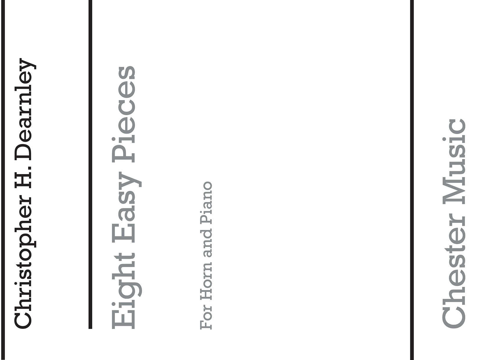8 Easy Pieces For Horn And Piano de Christopher Dearnley, Livre pour cor et Piano