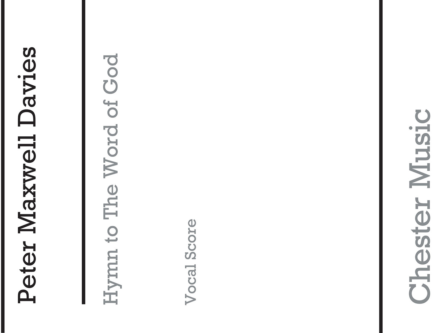 Hymn To The Word Of God de Peter Maxwell Davies, Partition chorale pour sATB