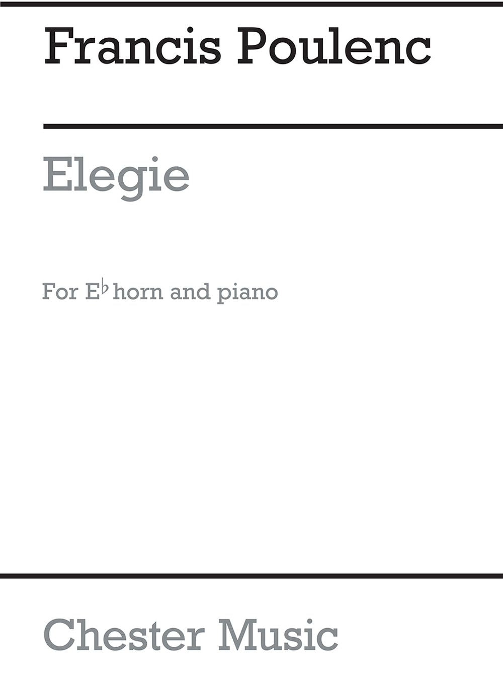 Elegie de Francis Poulenc, Livre pour cor et Piano