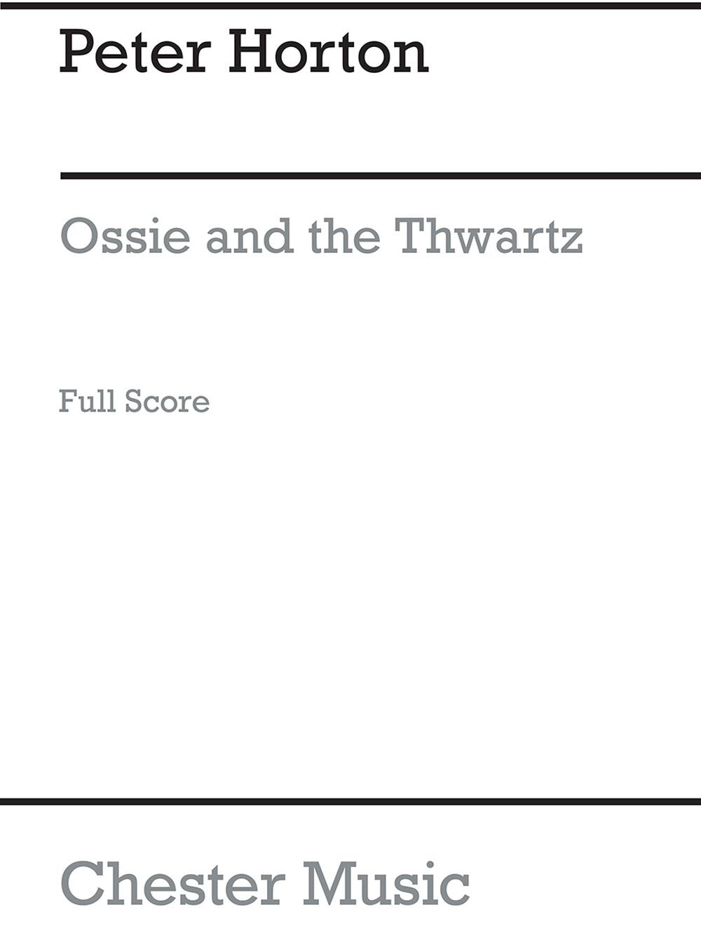 Ossie And The Thwartz Score, Livre pour voix