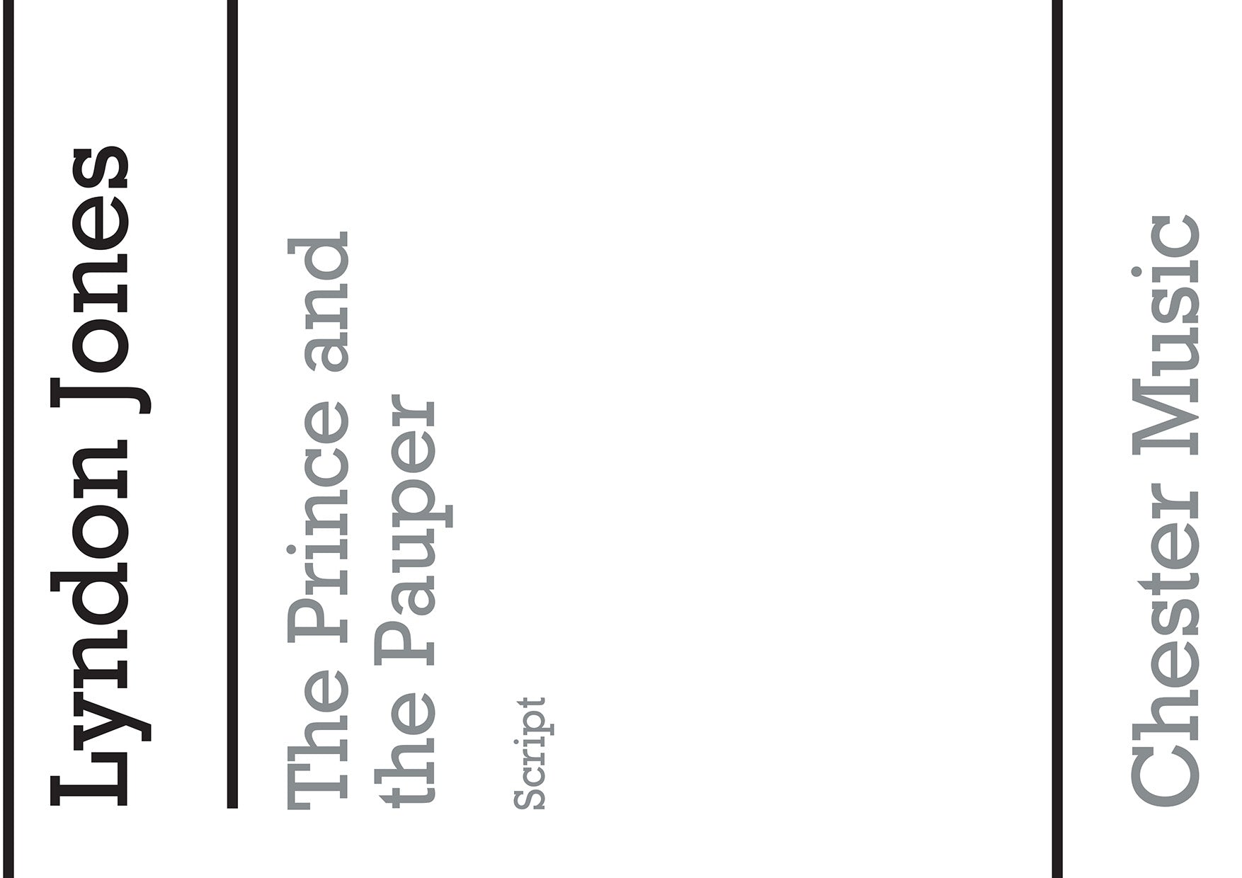 The Prince And The Pauper Libretto/Melody Part de Lyndon Jones, Livre pour melodyline