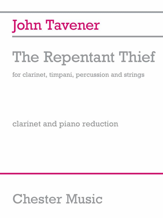 The Repentant Thief de John Tavener, Livre pour clarinette et Piano