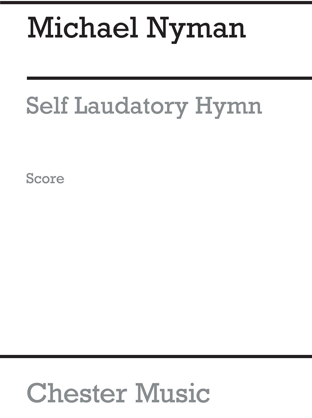 Self Laudatory Hymn Of Inanna de Michael Nyman, Partition pour ensemble de chambre