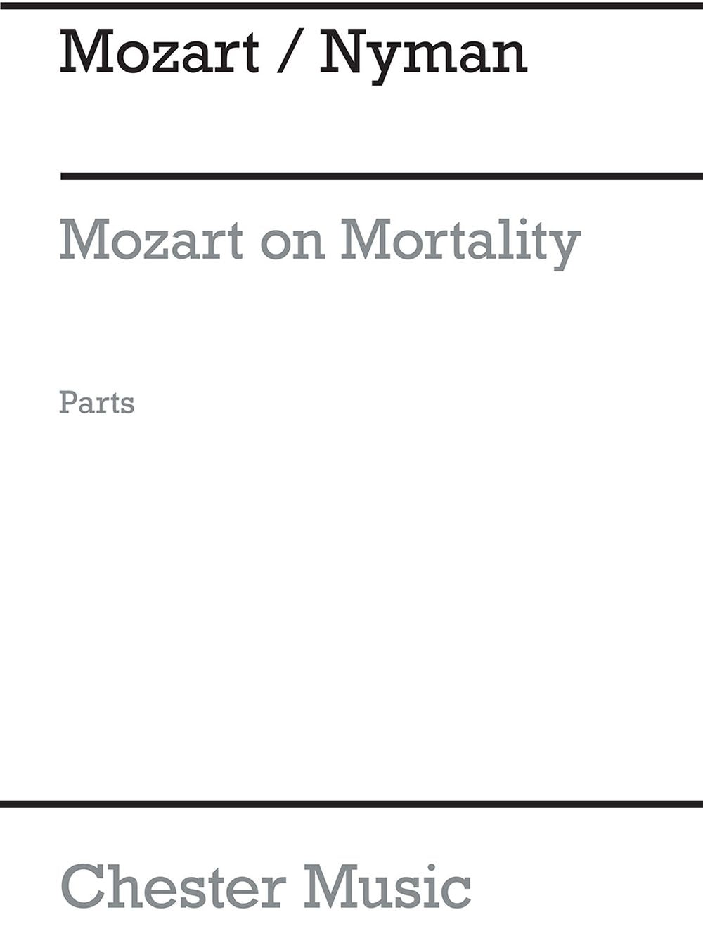 Mozart On Mortality (Parts) de Michael Nyman, Livre pour violoncelle et Ensemble de chambre