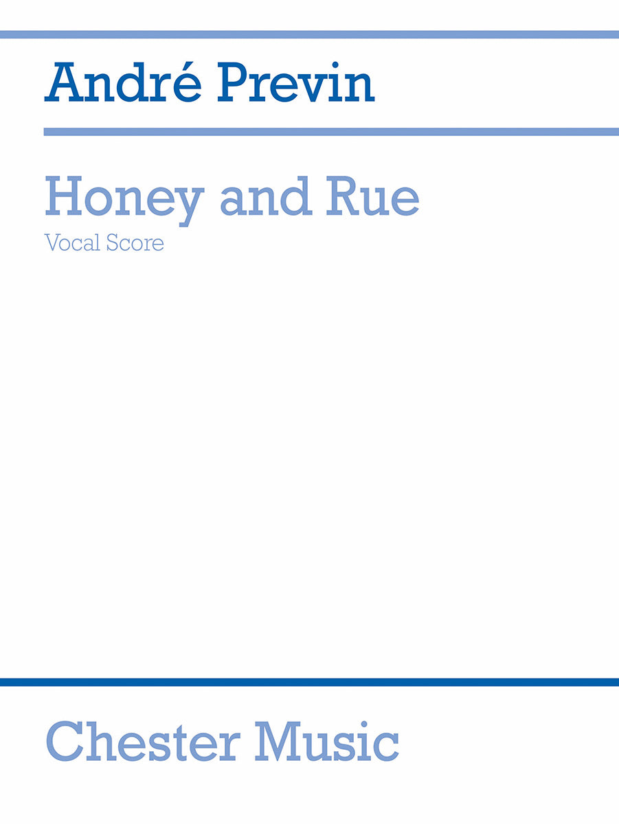 Honey And Rue de André Previn, Partie séparée pour voix de soprano et Piano