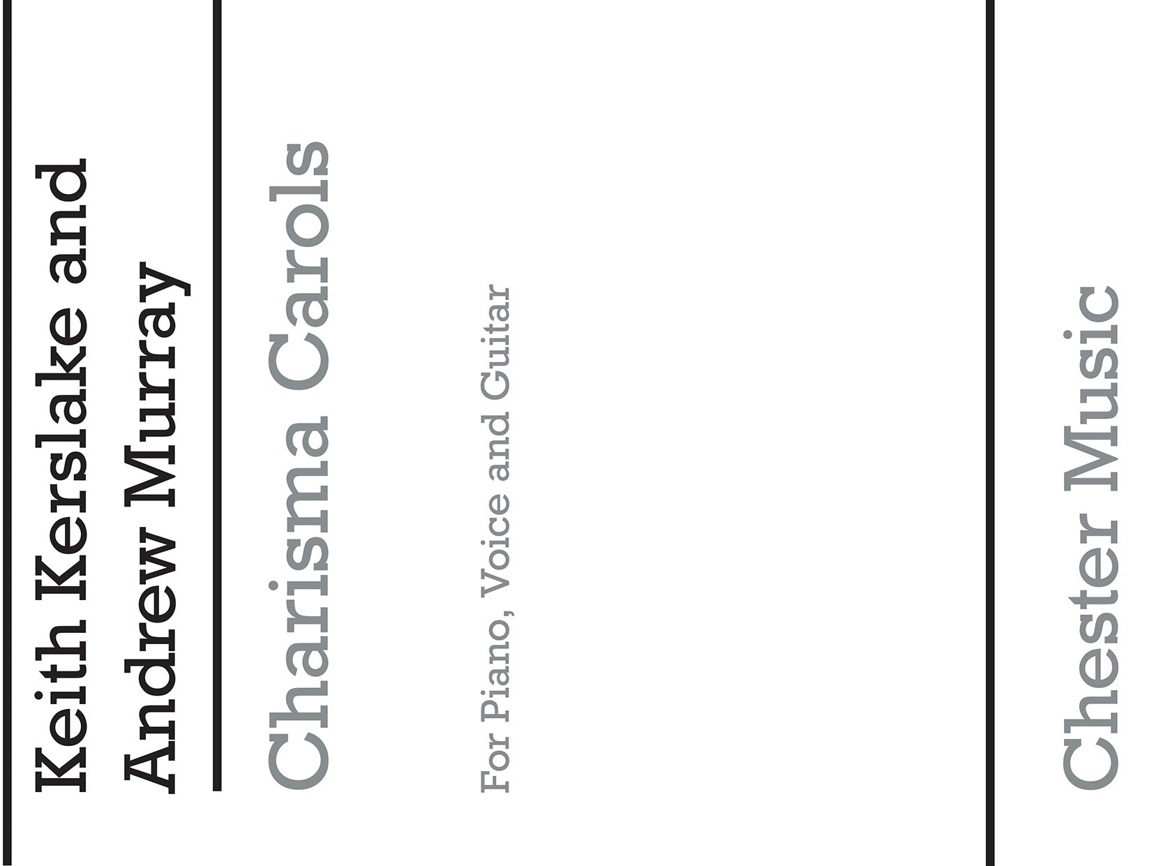 Charisma Carols de Andrew Murray, Livre pour piano et Chant et Guitare